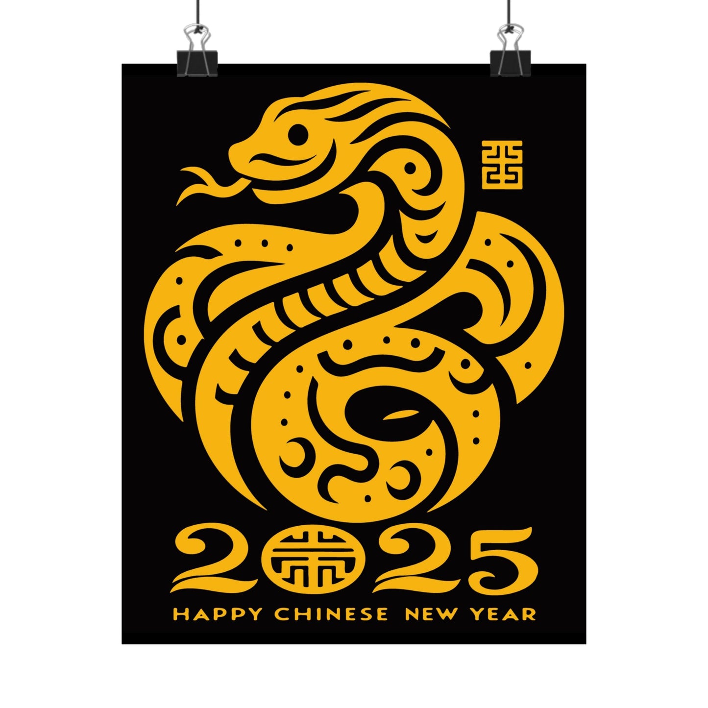 Matte Vertical Posters Chinese new year celebration 2025 year of  Snake chinese lunar year