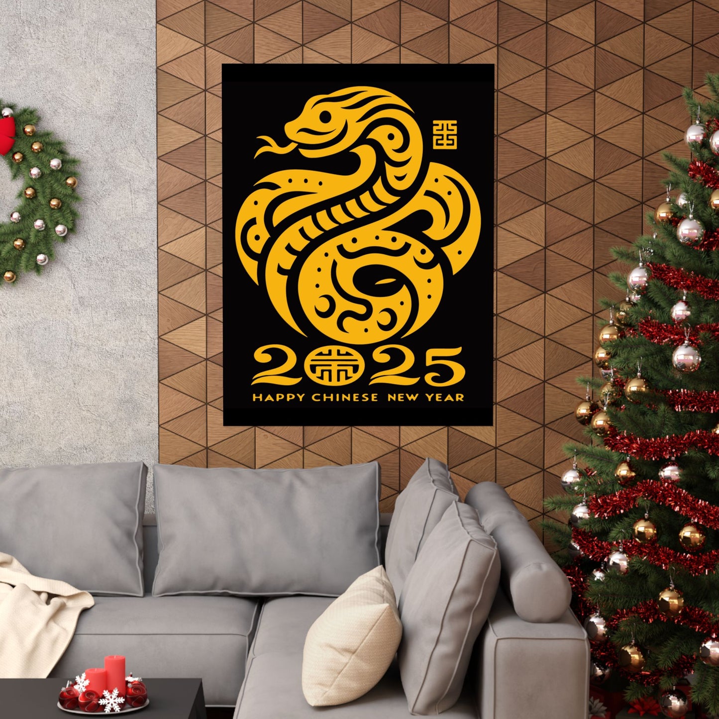 Matte Vertical Posters Chinese new year celebration 2025 year of  Snake chinese lunar year