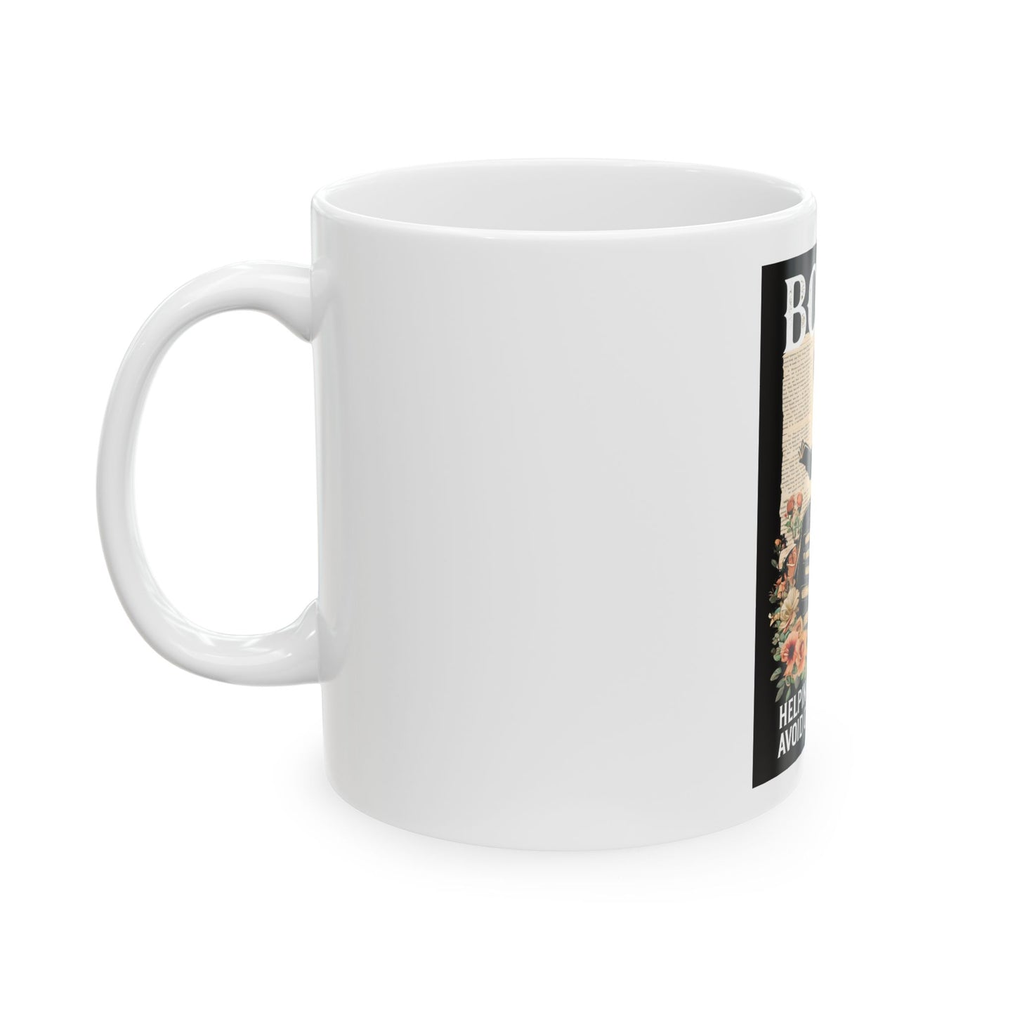 Ceramic Mug, (11oz, 15oz) Coffee and book  lovers gifts