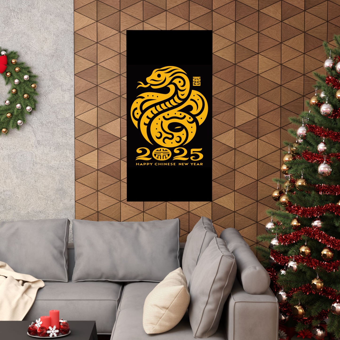 Matte Vertical Posters Chinese new year celebration 2025 year of  Snake chinese lunar year