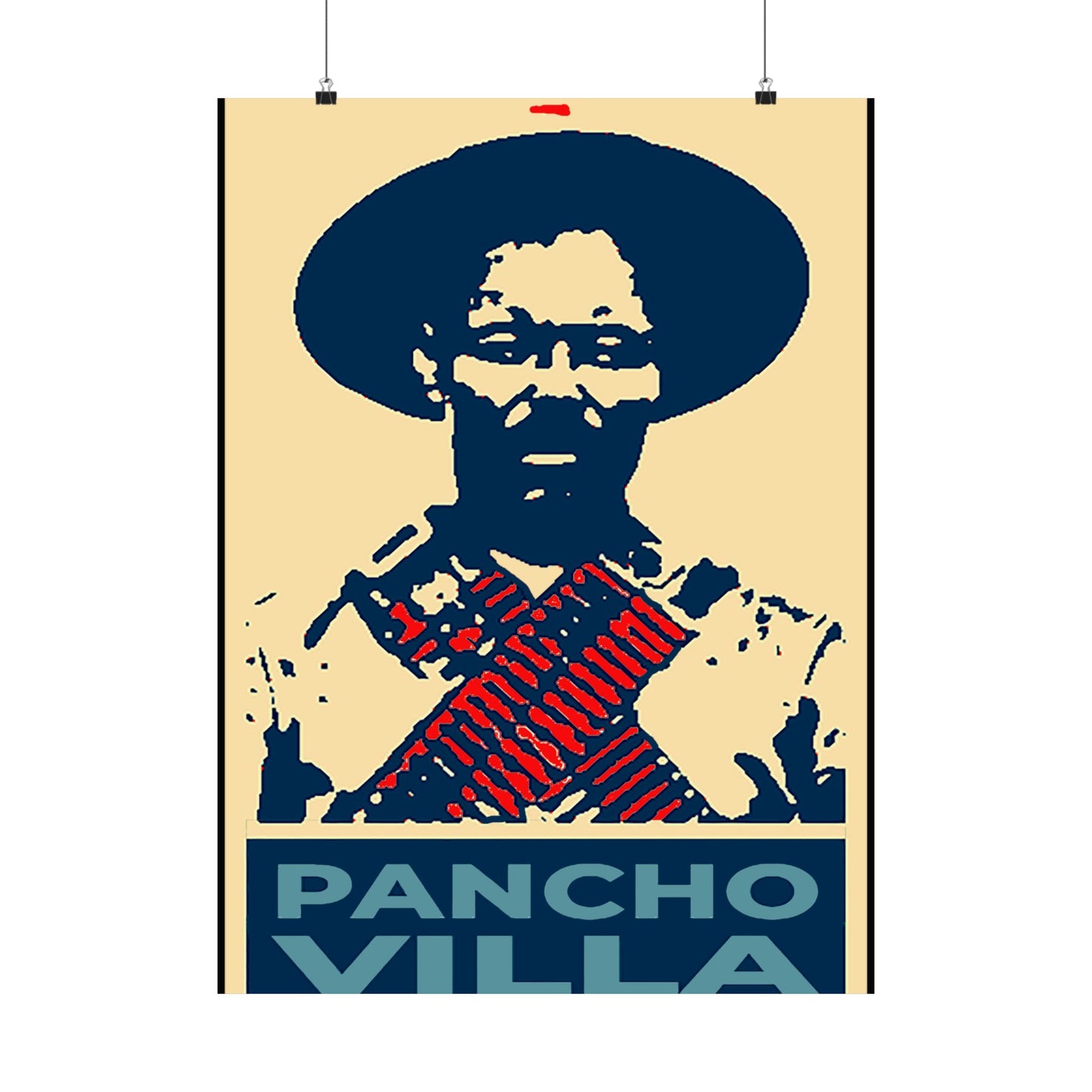 Matte Vertical Posters Pancho Villa art viva Mexico cabrones  cinco de mayo