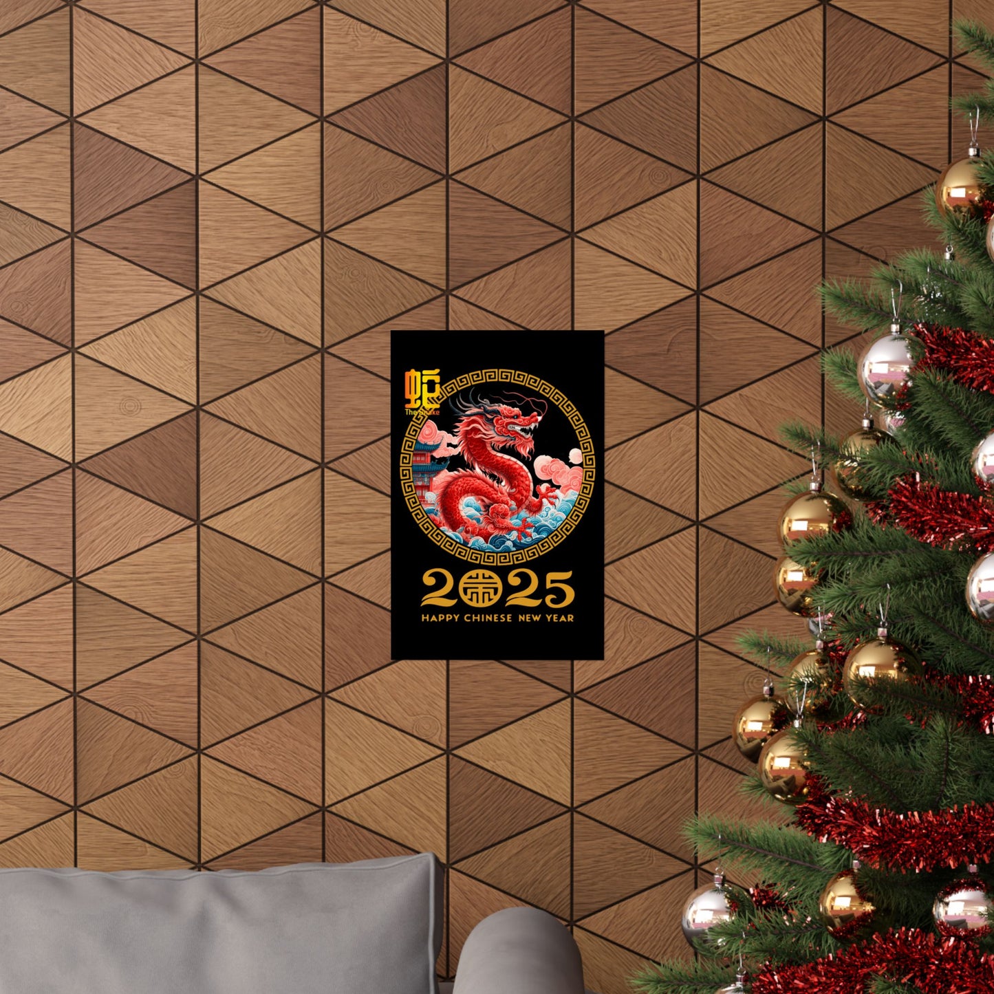 Matte Vertical Posters Chinese new year year of snake 2025 lunar calendar chinese gifts