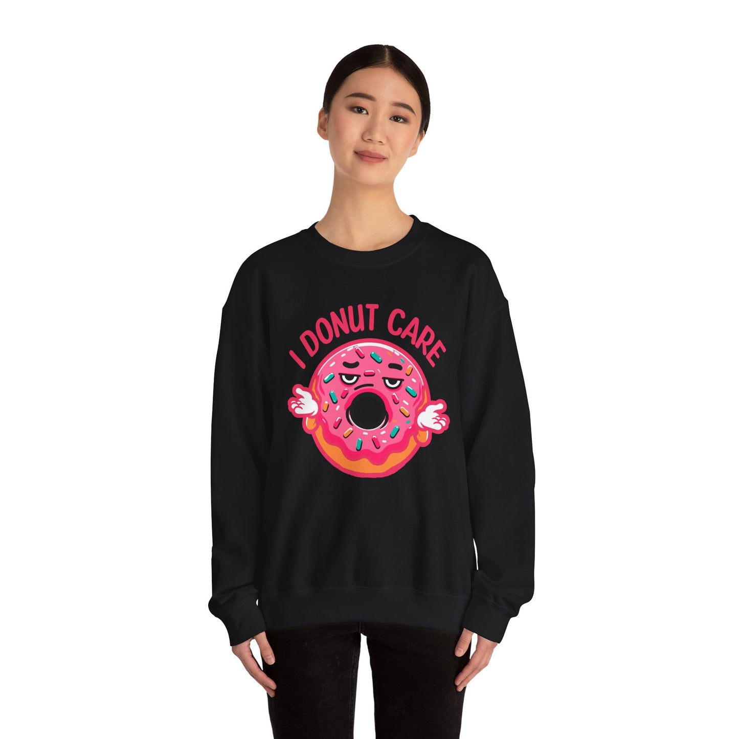 Unisex Heavy Blend™ Crewneck Sweatshirt I dunot care funny donuts lover gifts