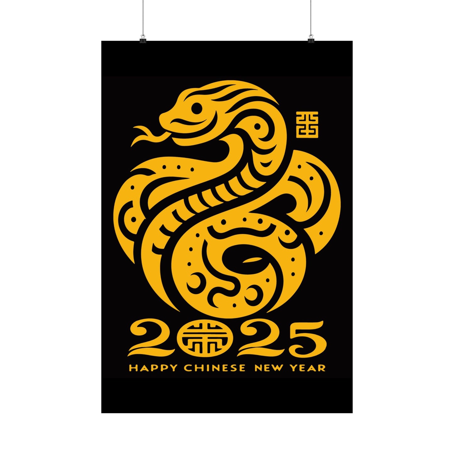 Matte Vertical Posters Chinese new year celebration 2025 year of  Snake chinese lunar year