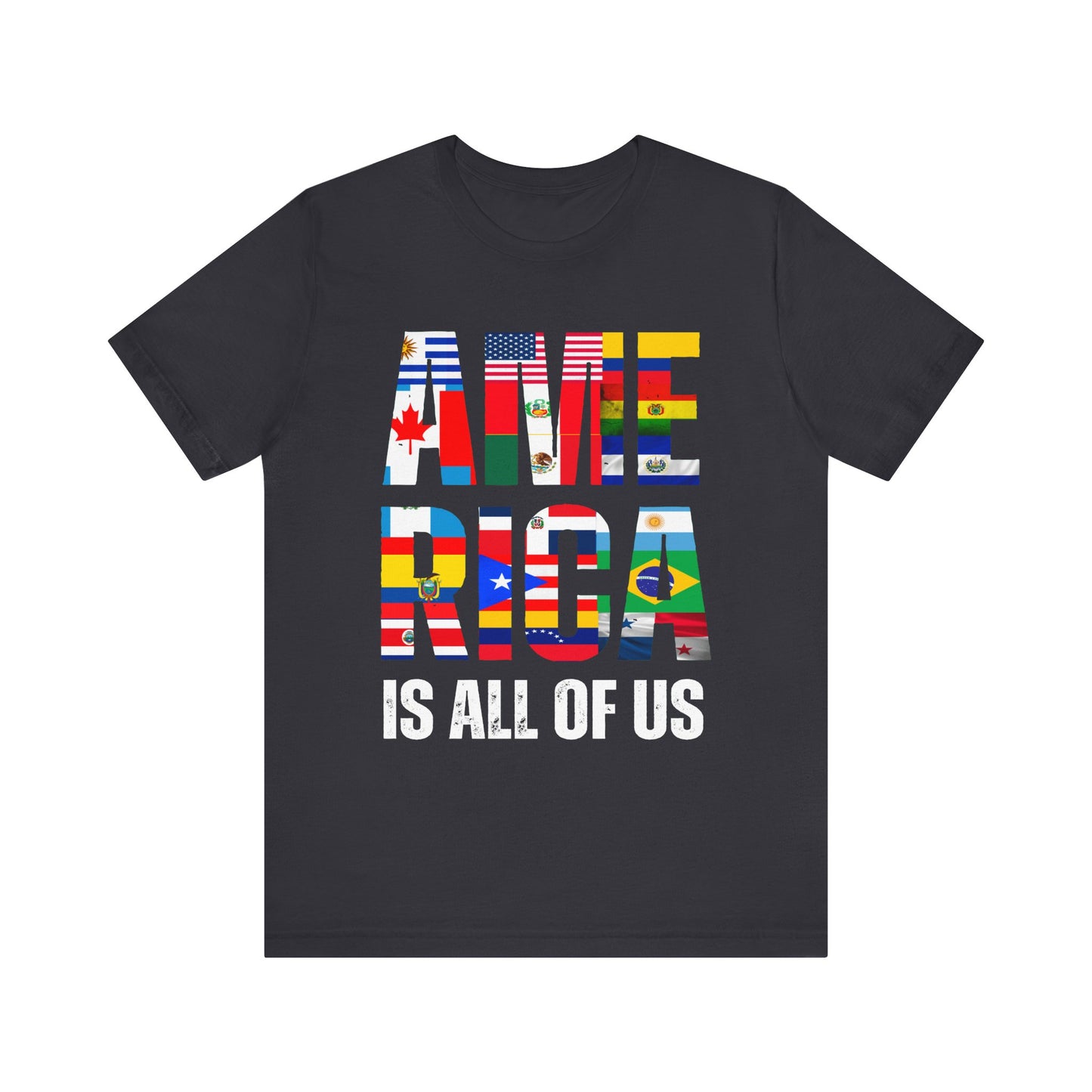 Patriotic Flag Tee - Celebrate America with Multi-Flag ,we are America united