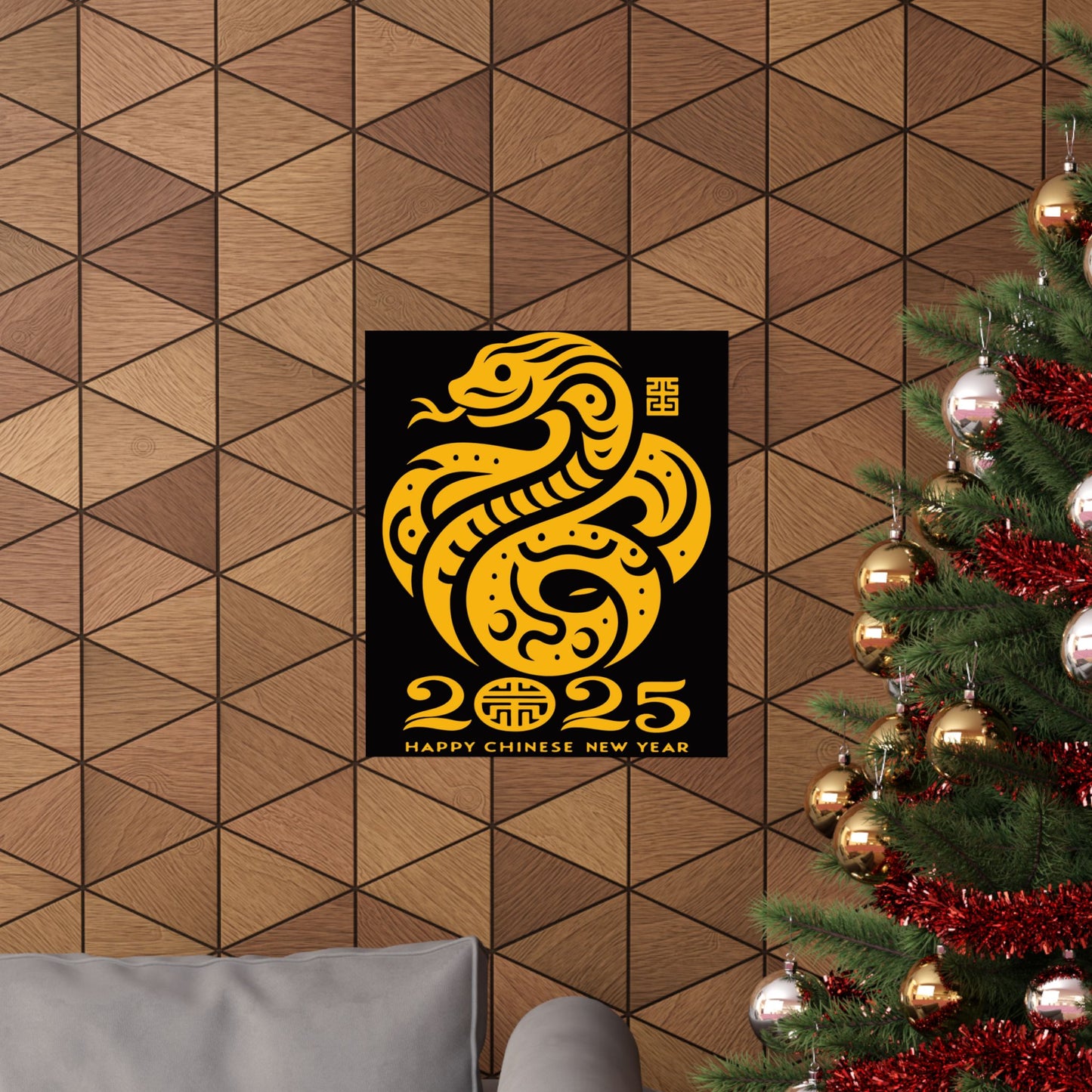 Matte Vertical Posters Chinese new year celebration 2025 year of  Snake chinese lunar year