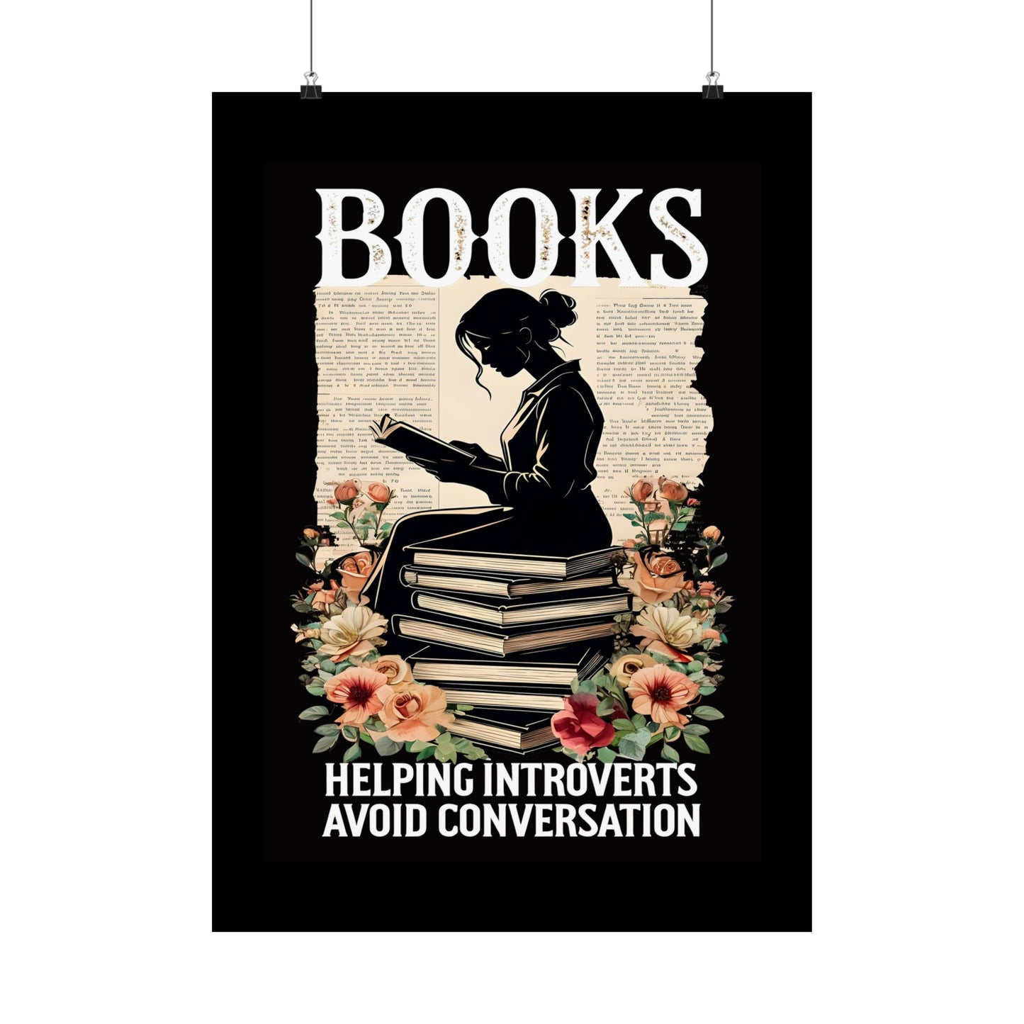 Matte Vertical Posters Books lovers gift ideas 2025