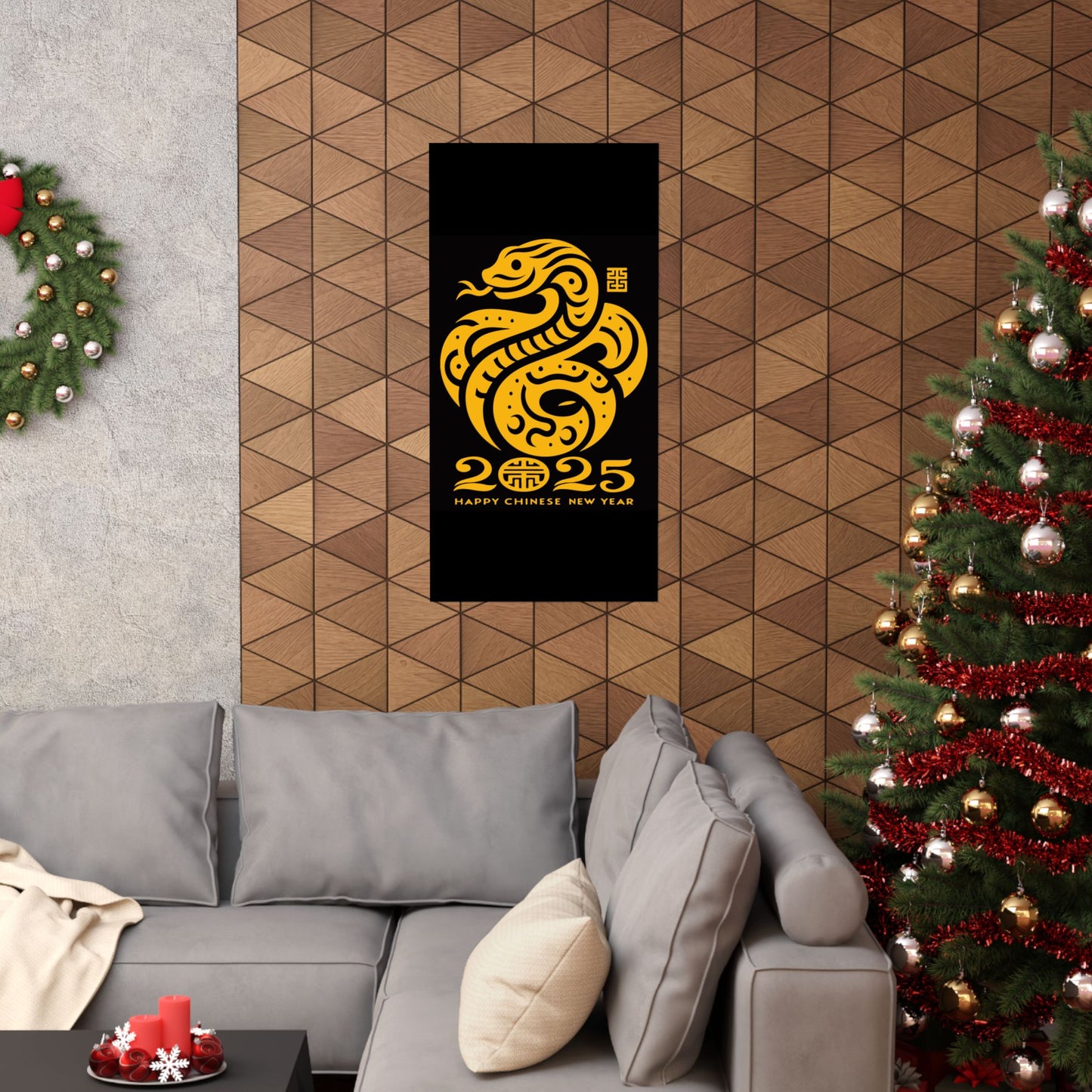 Matte Vertical Posters Chinese new year celebration 2025 year of  Snake chinese lunar year