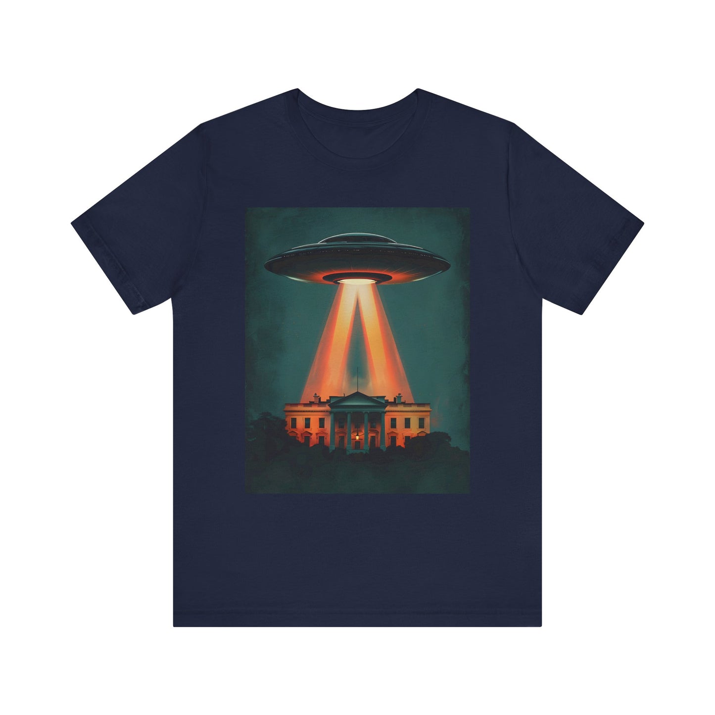 Unisex Jersey Short Sleeve Tee UFO  Aliens invasion Problem solved  for Sci Fi lovers