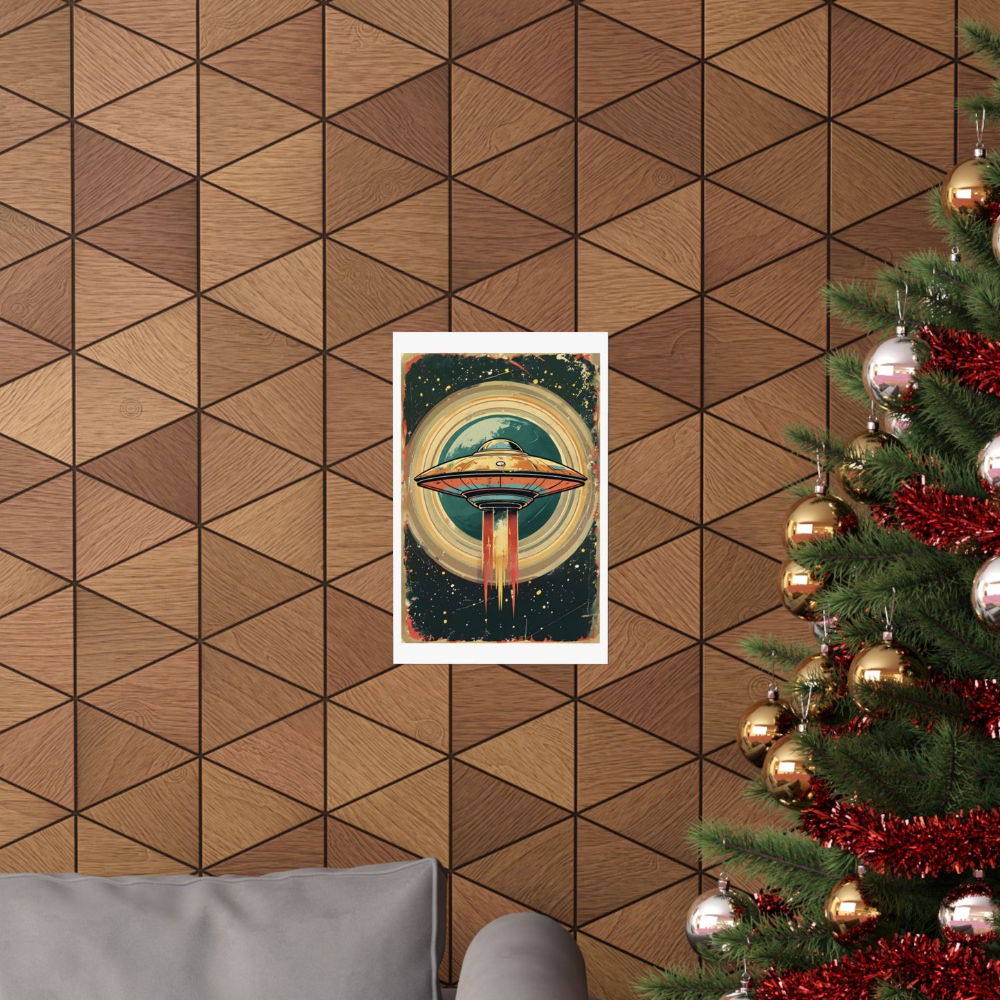 Matte Vertical Posters UFO invasion for outer space 2025