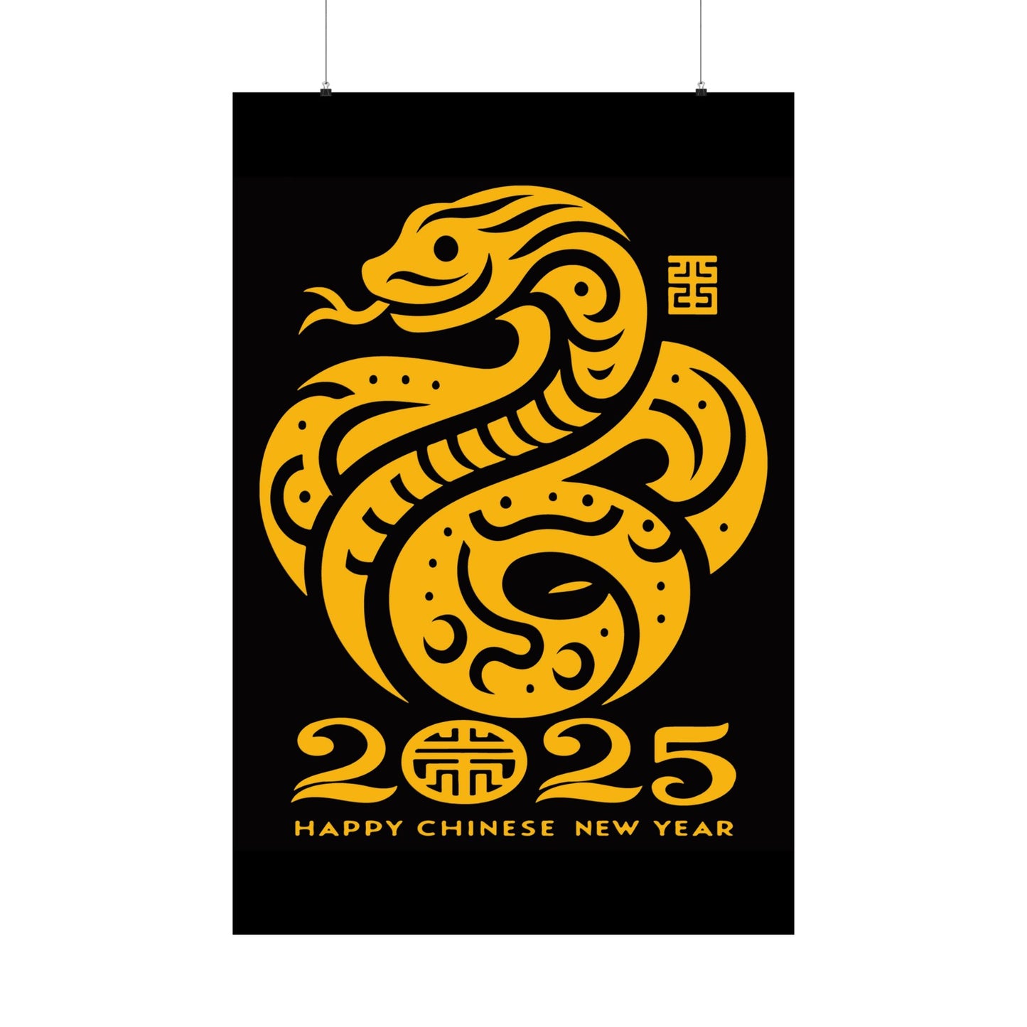 Matte Vertical Posters Chinese new year celebration 2025 year of  Snake chinese lunar year