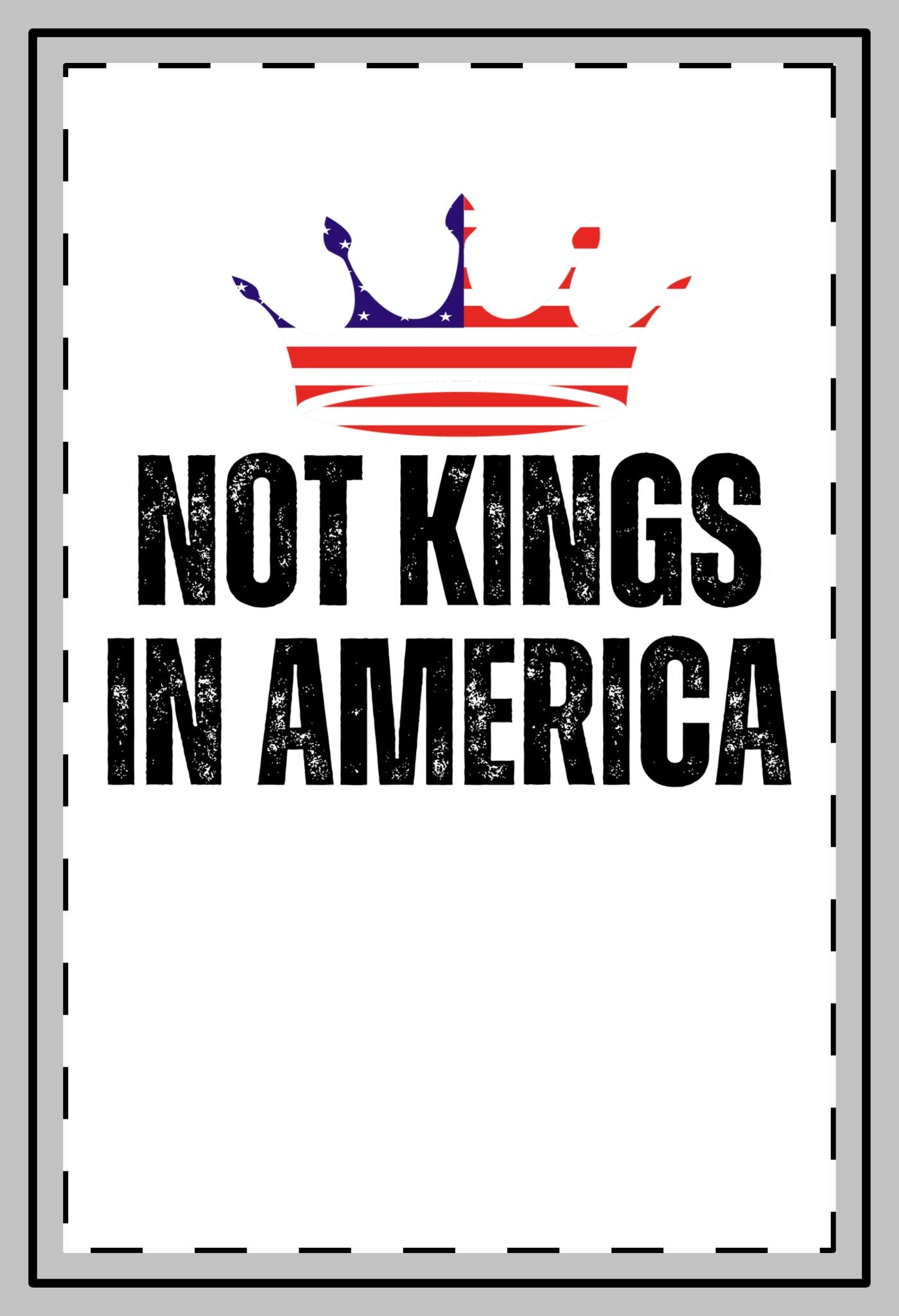 Custom Shape Magnets - "Not Kings in America" Patriotic Decor Anti Maga 2025