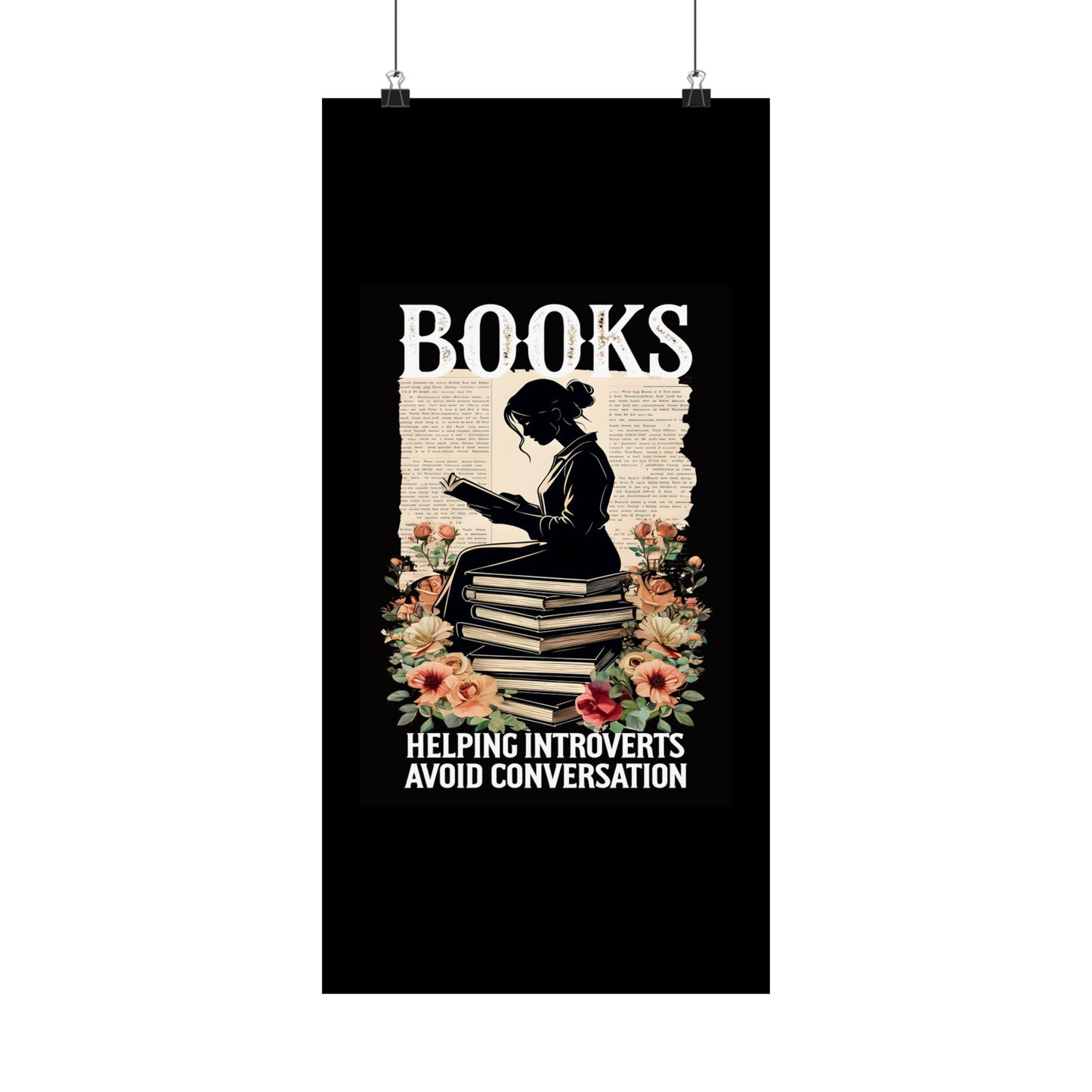 Matte Vertical Posters Books lovers gift ideas 2025