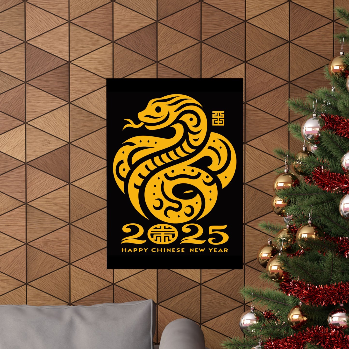 Matte Vertical Posters Chinese new year celebration 2025 year of  Snake chinese lunar year