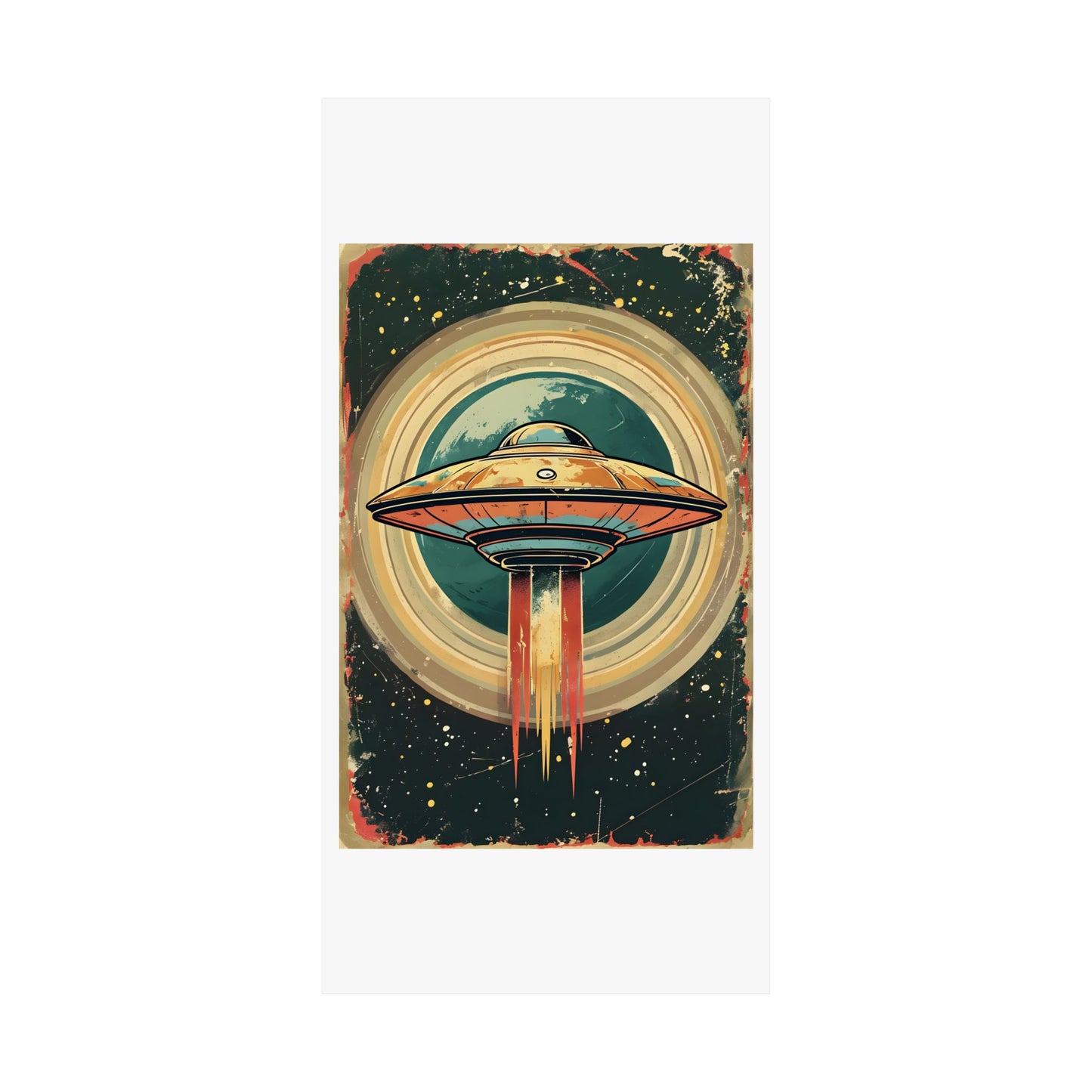 Matte Vertical Posters UFO invasion for outer space 2025