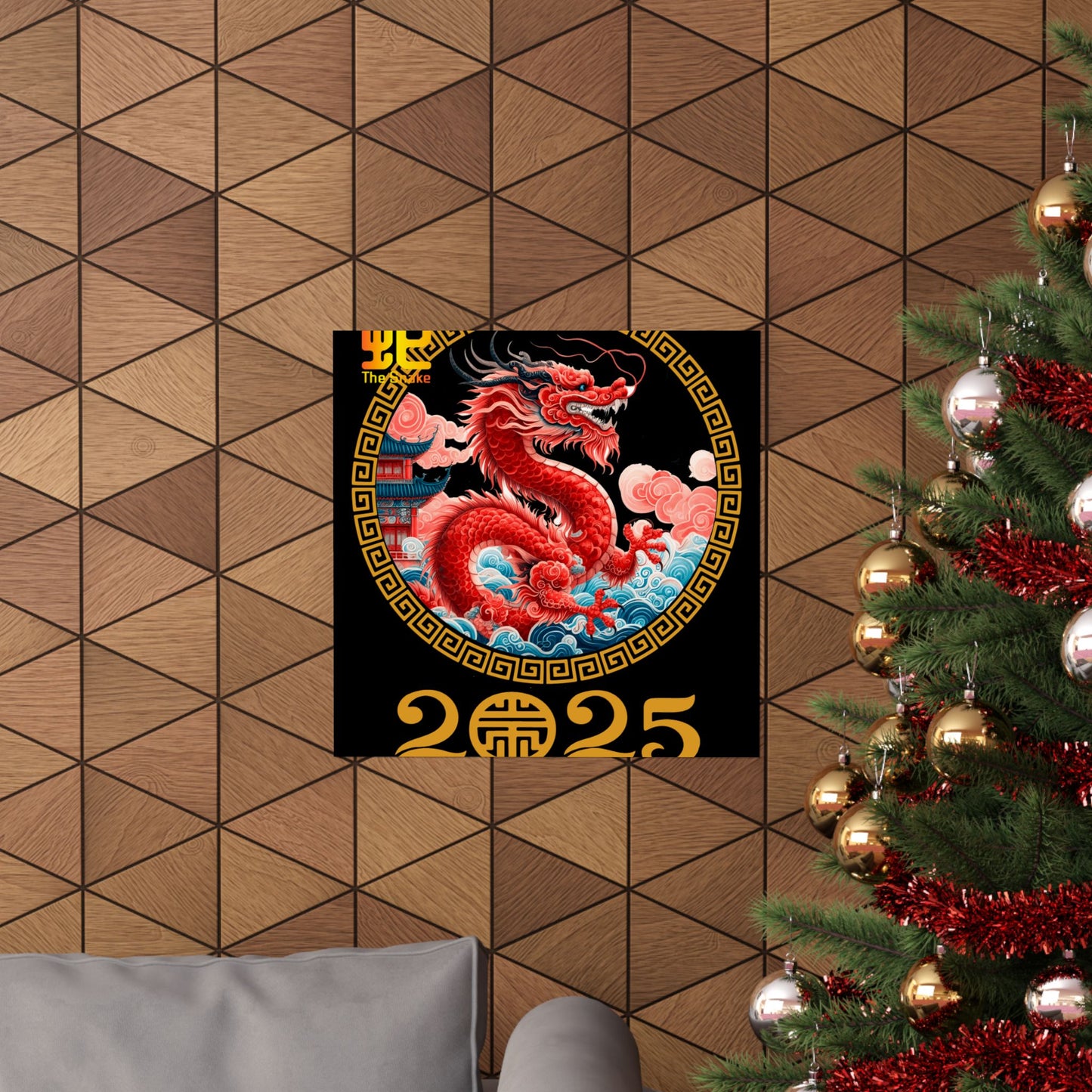 Matte Vertical Posters Chinese new year year of snake 2025 lunar calendar chinese gifts