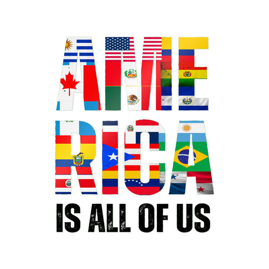 America Is All of Us Die-Cut Stickers - Celebrate Diversity and Unity Latinos Unidos