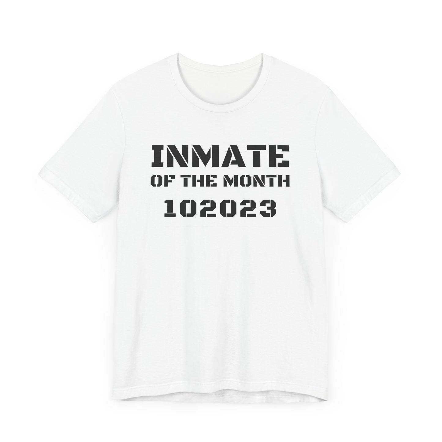 Unisex Jersey Short Sleeve Tee Funny Halloween costume Inmate of the Month 2025