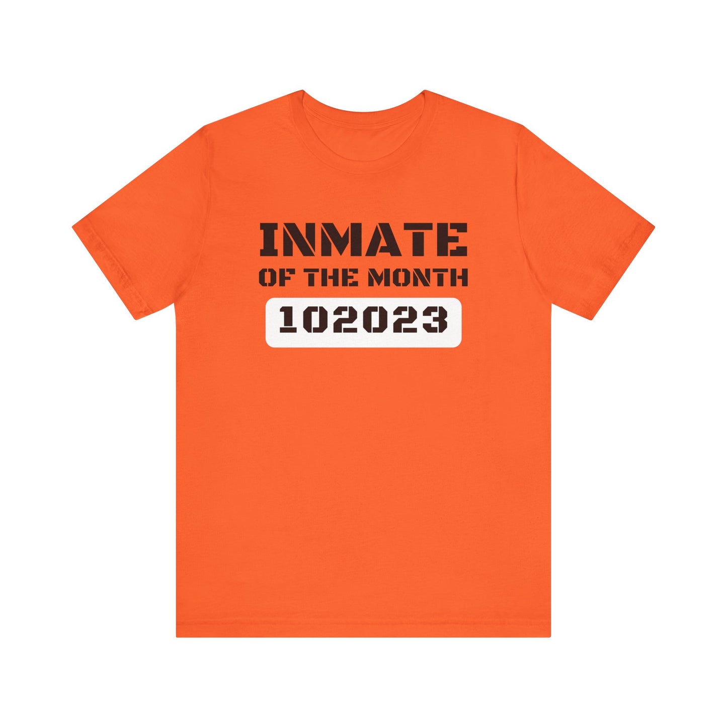 Unisex Jersey Short Sleeve Tee Funny Halloween costume Inmate of the Month 2025