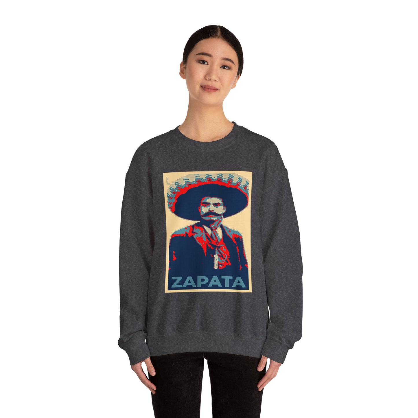 Unisex Heavy Blend™ Crewneck Sweatshirt Emiliano Zapata mexican revolution hero cinco de mayo 2025