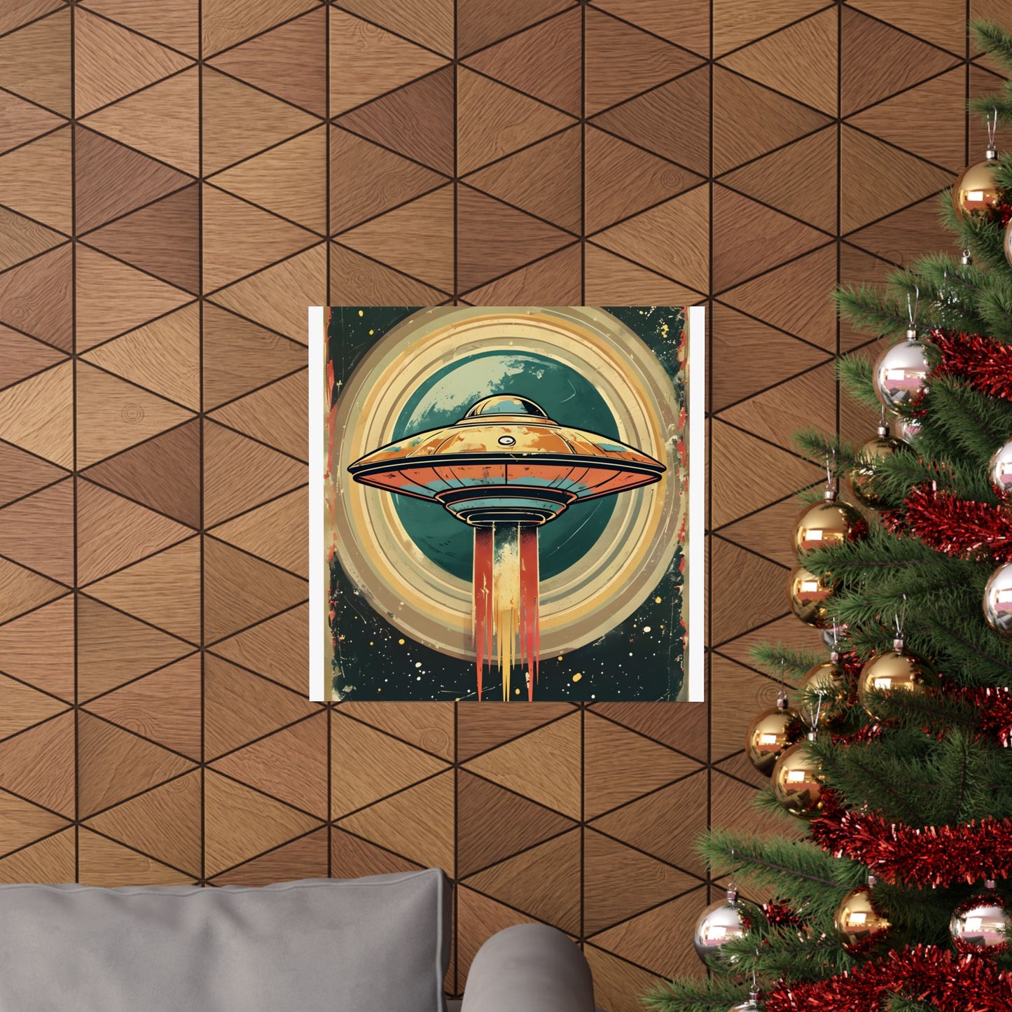 Matte Vertical Posters UFO invasion for outer space 2025