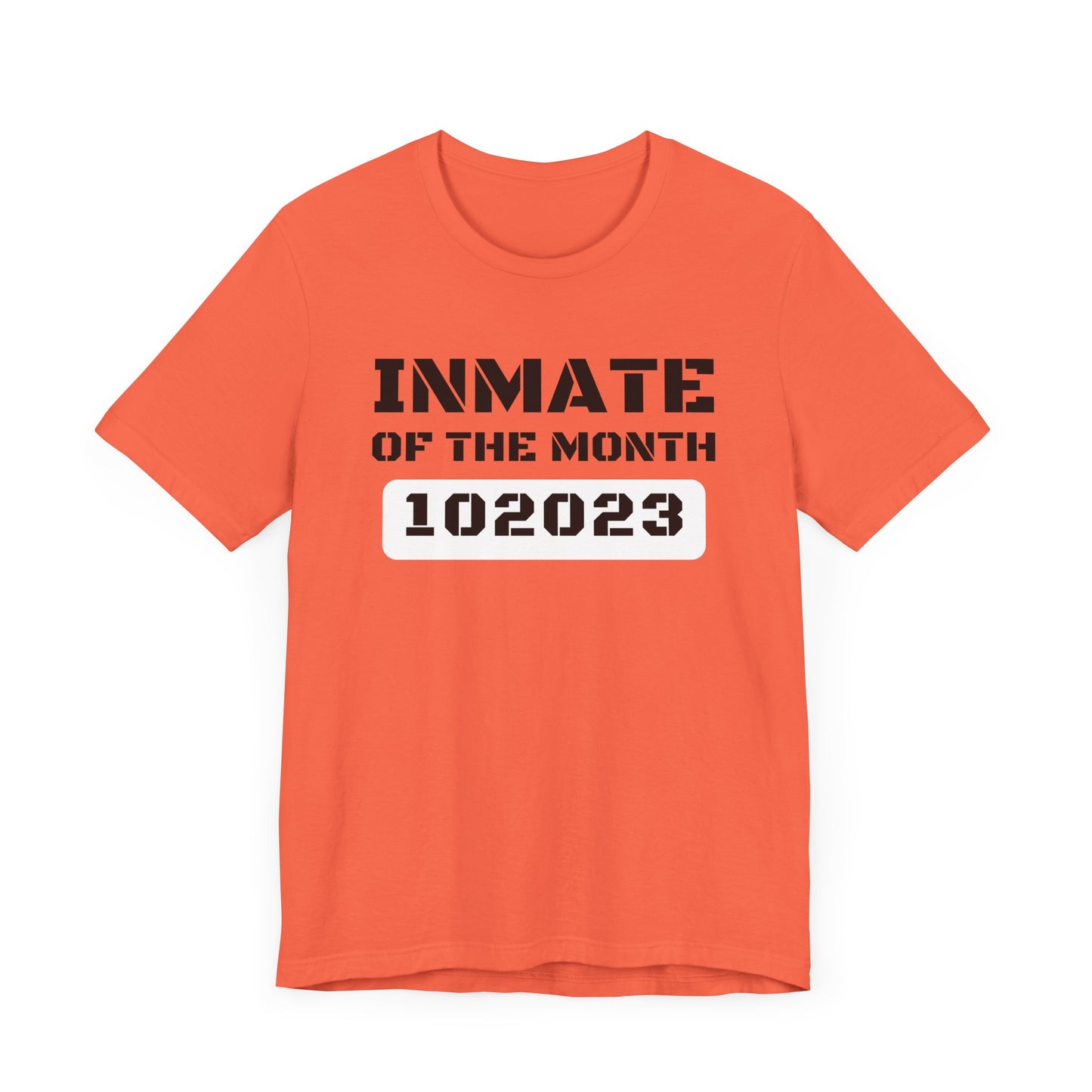 Unisex Jersey Short Sleeve Tee Funny Halloween costume Inmate of the Month 2025