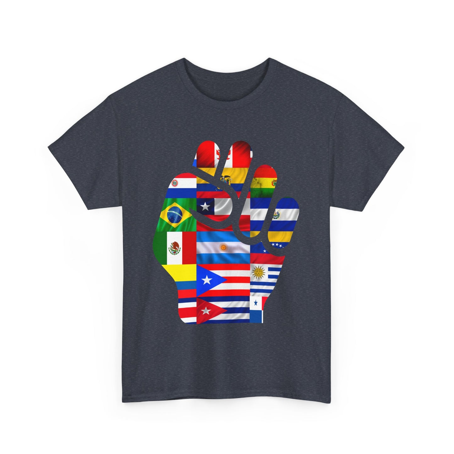 Latinos united hispanic roots and flags anti trump  t shirt 2025