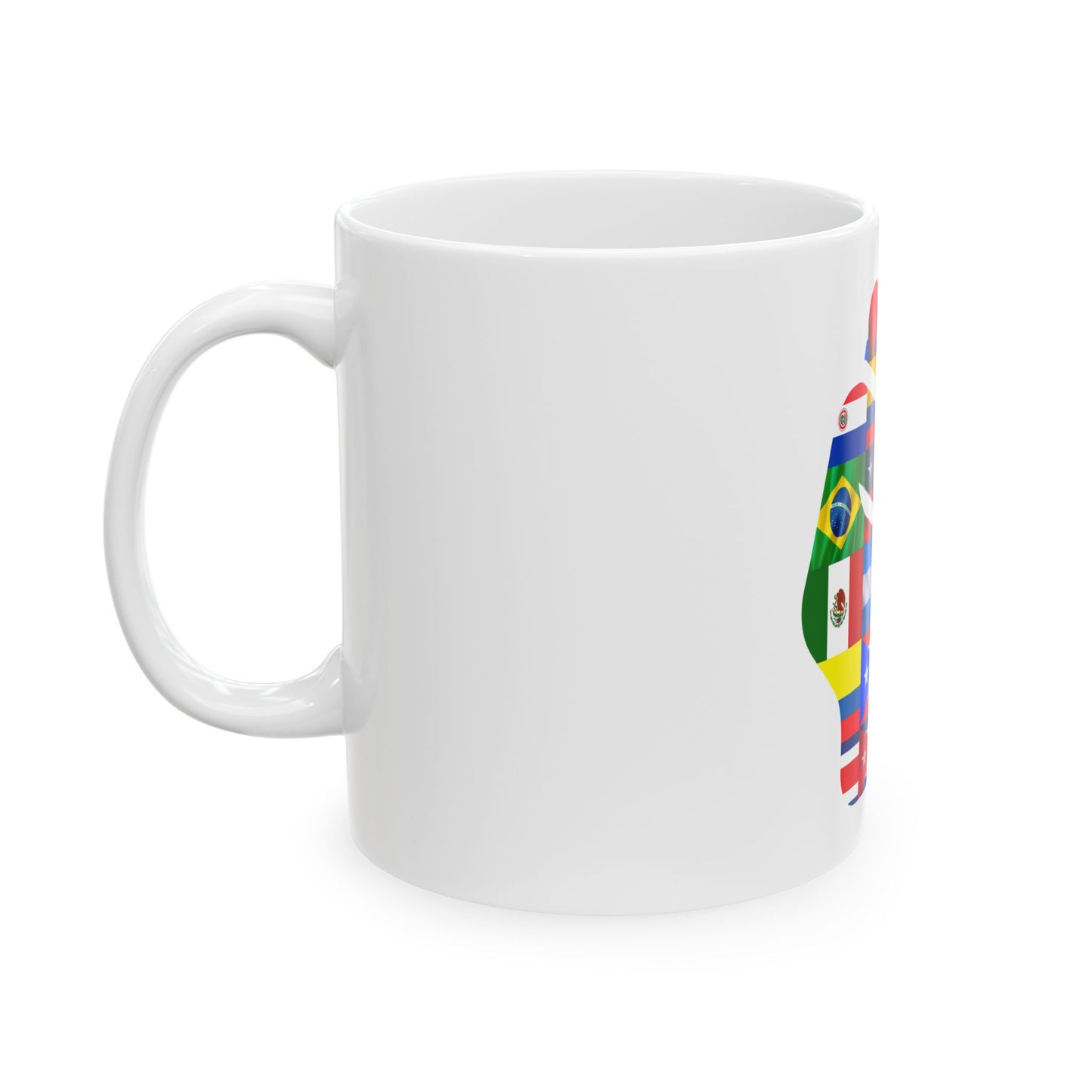 Latinos united flags coffe mug anti trump