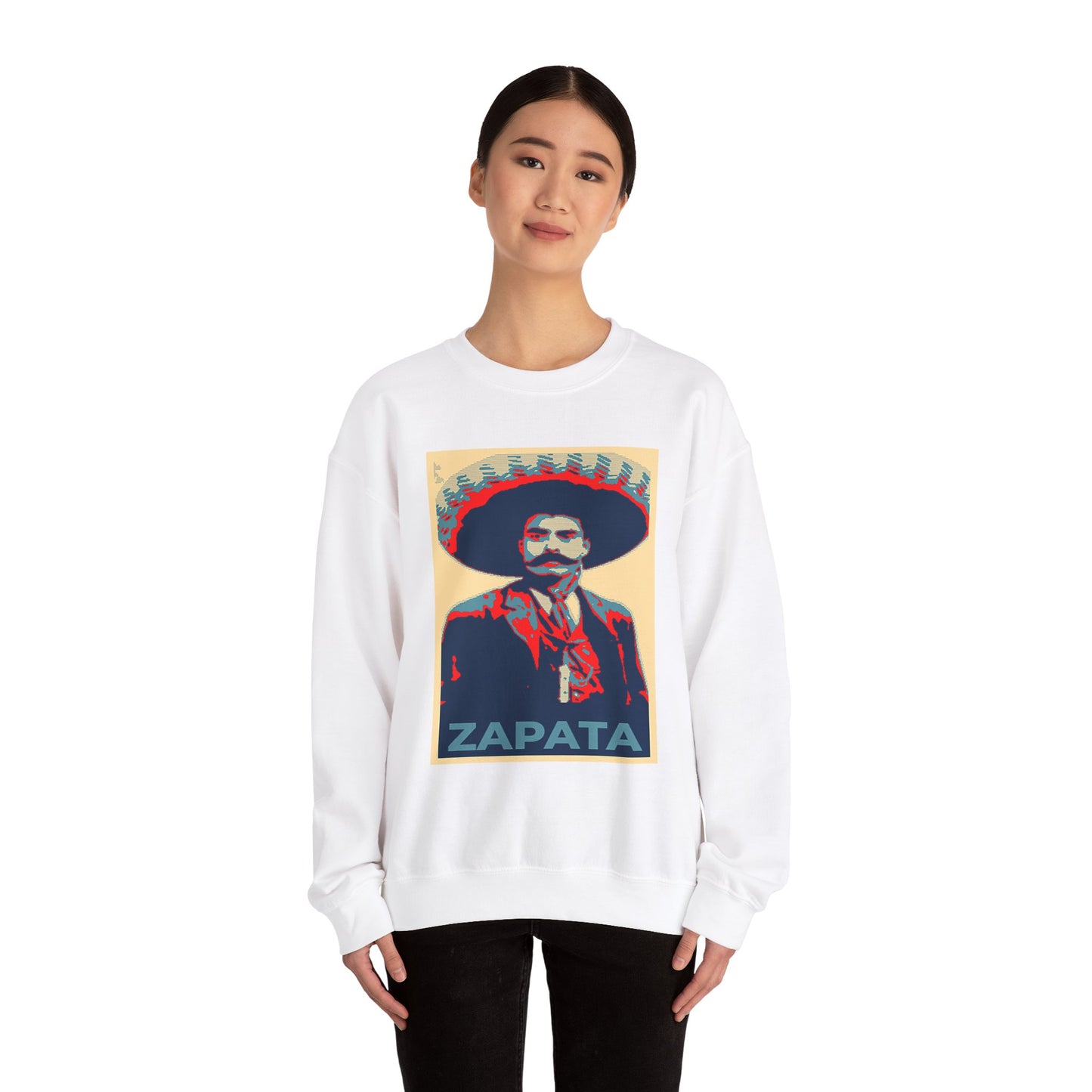 Unisex Heavy Blend™ Crewneck Sweatshirt Emiliano Zapata mexican revolution hero cinco de mayo 2025