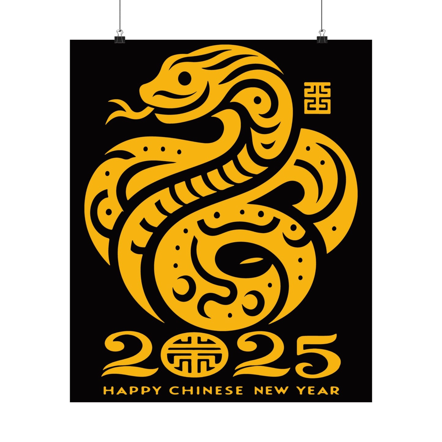 Matte Vertical Posters Chinese new year celebration 2025 year of  Snake chinese lunar year