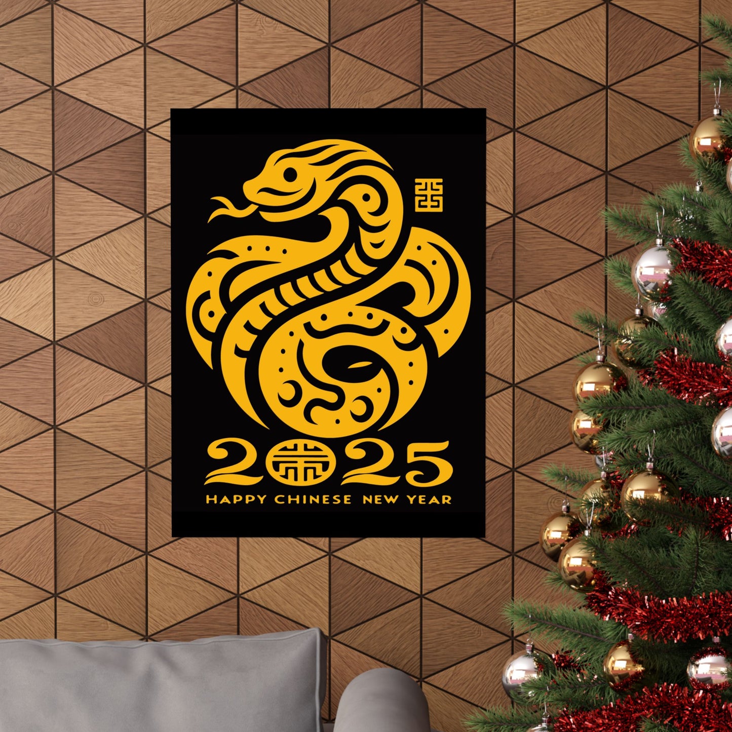 Matte Vertical Posters Chinese new year celebration 2025 year of  Snake chinese lunar year