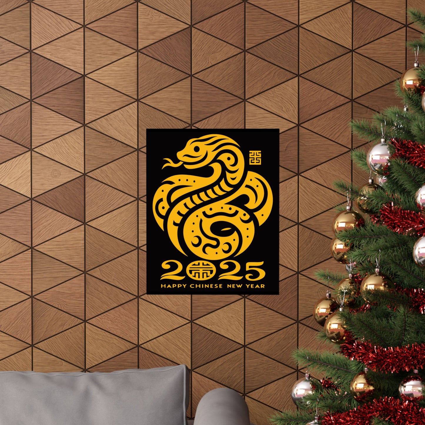 Matte Vertical Posters Chinese new year celebration 2025 year of  Snake chinese lunar year