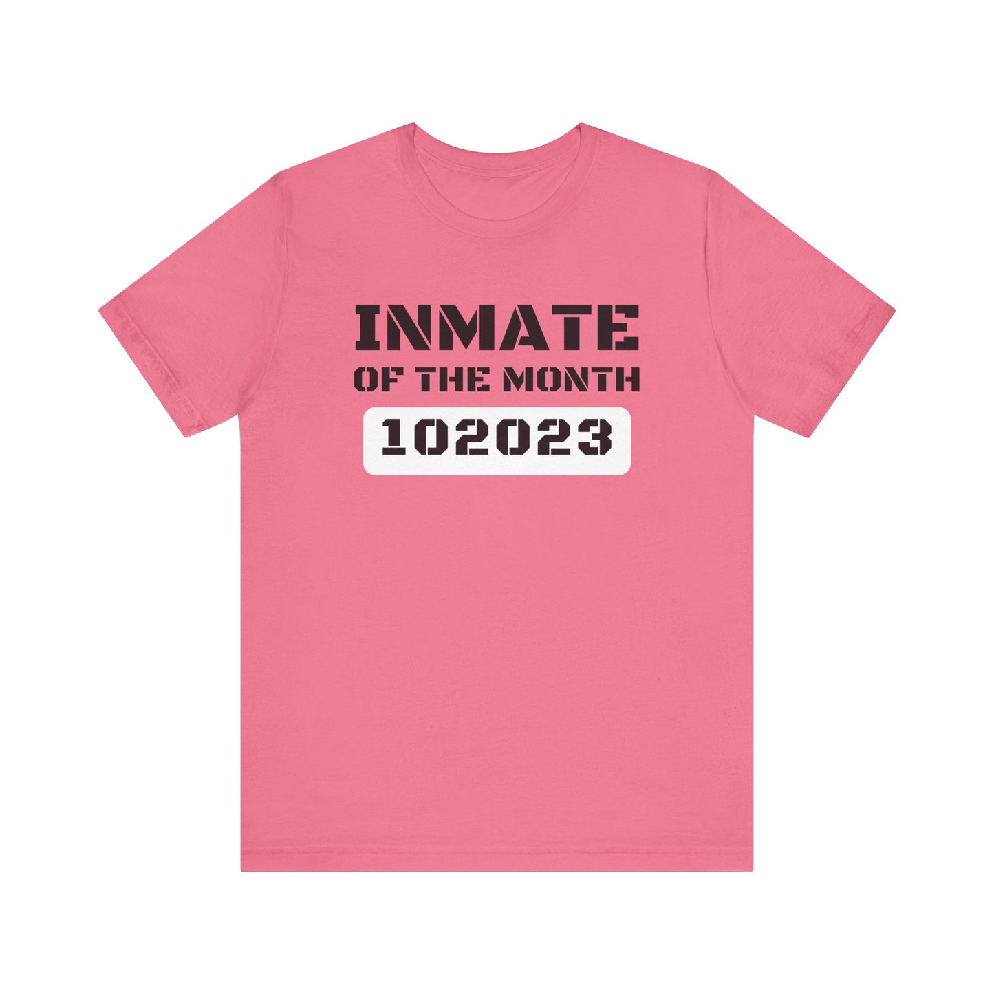 Unisex Jersey Short Sleeve Tee Funny Halloween costume Inmate of the Month 2025