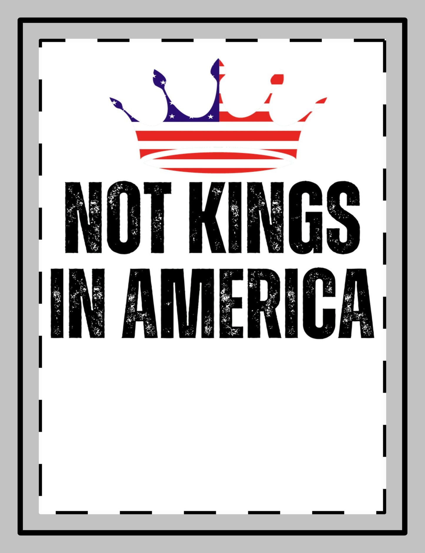 Custom Shape Magnets - "Not Kings in America" Patriotic Decor Anti Maga 2025