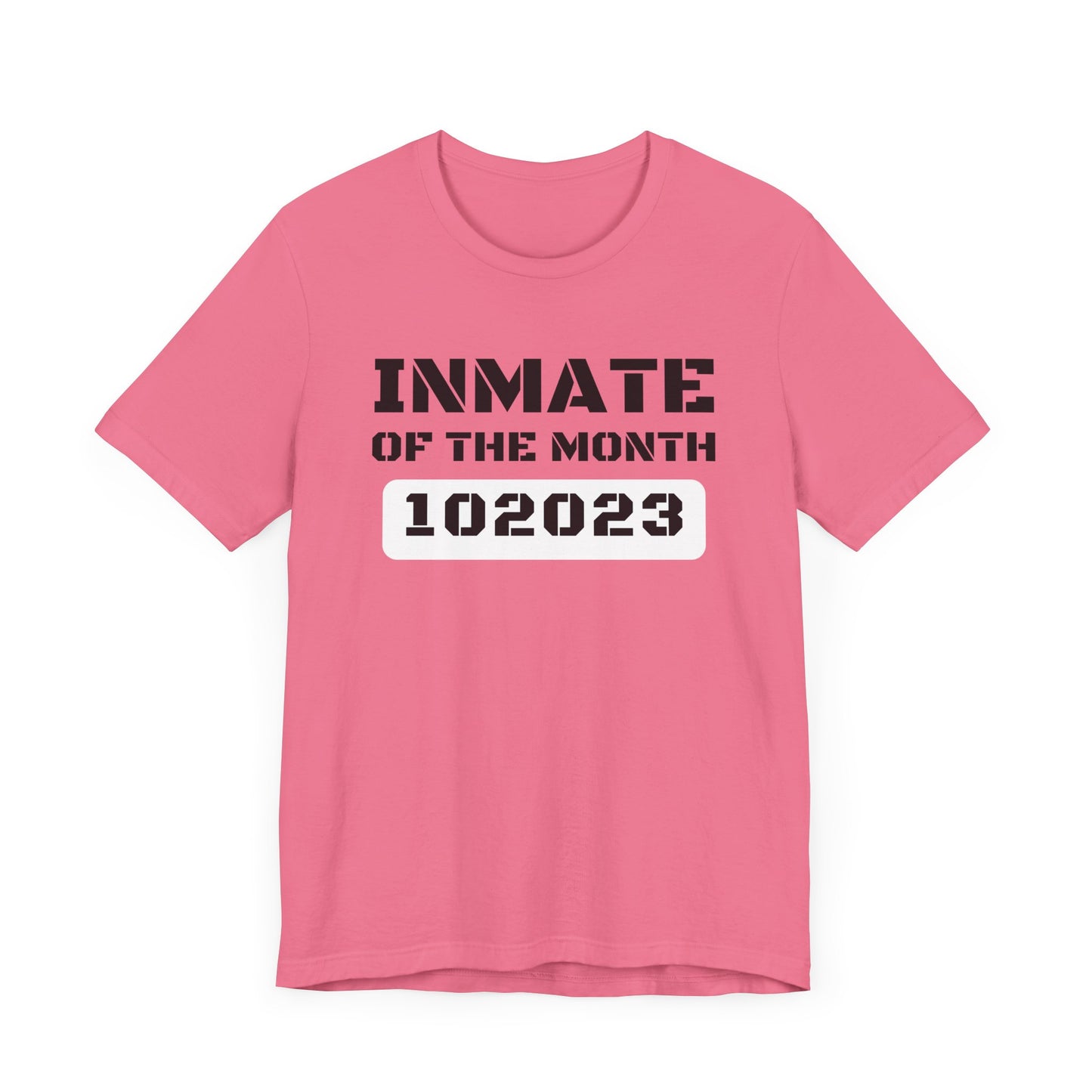 Unisex Jersey Short Sleeve Tee Funny Halloween costume Inmate of the Month 2025