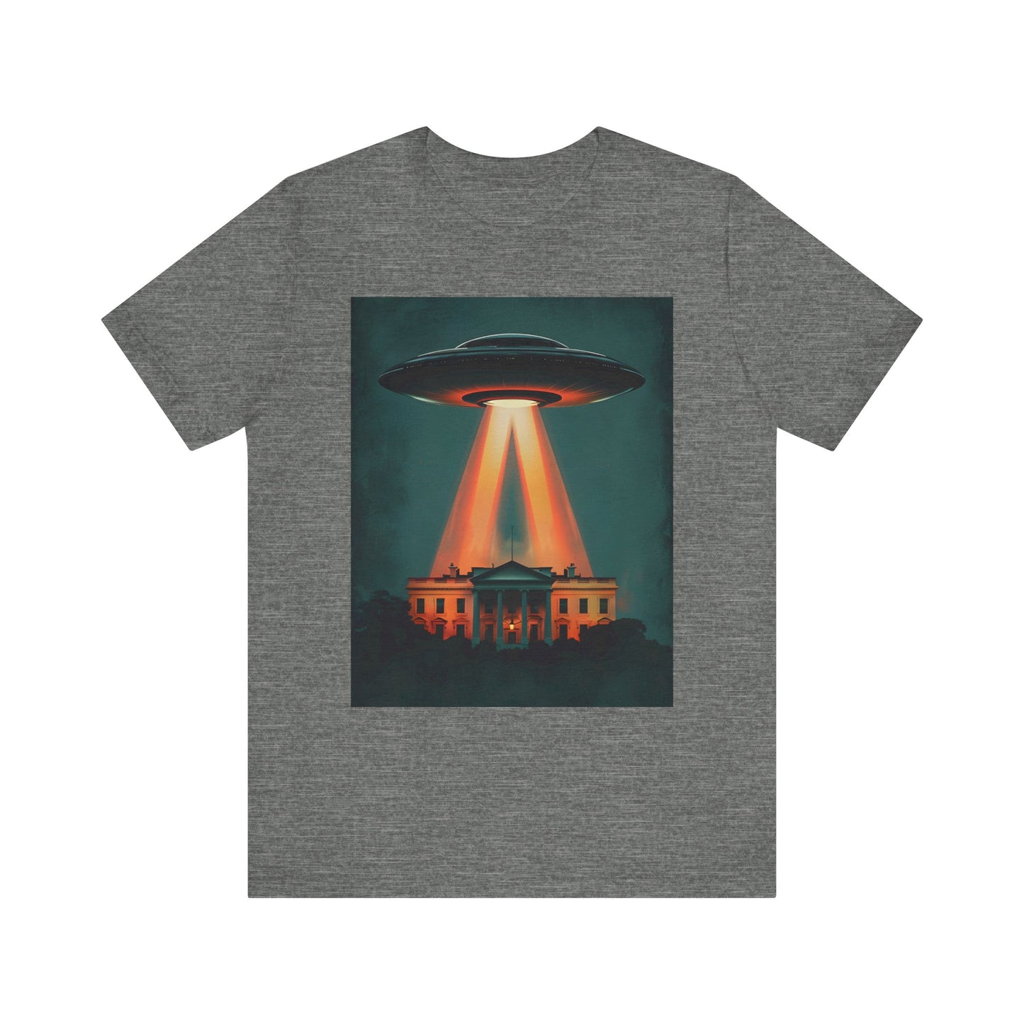 Unisex Jersey Short Sleeve Tee UFO  Aliens invasion Problem solved  for Sci Fi lovers