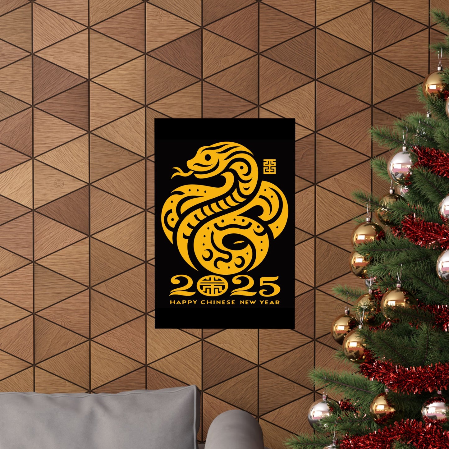 Matte Vertical Posters Chinese new year celebration 2025 year of  Snake chinese lunar year