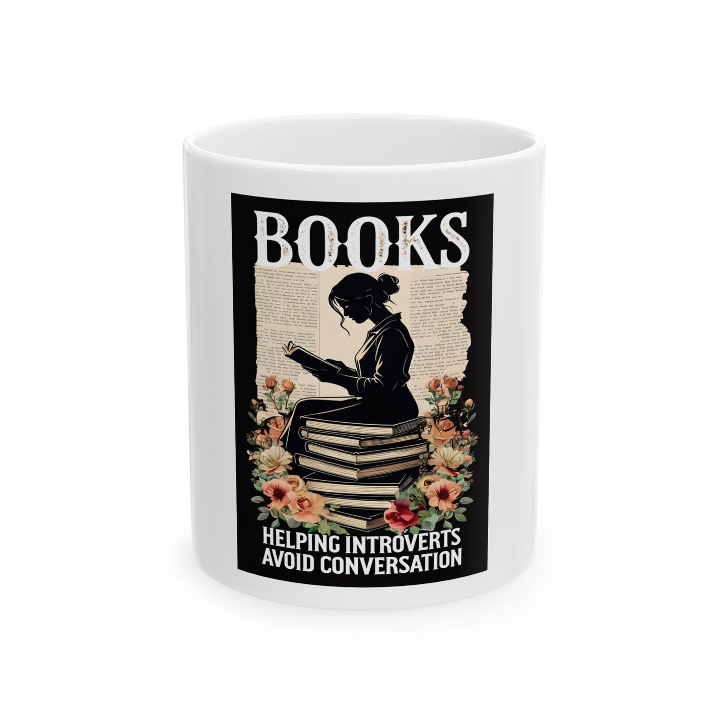 Ceramic Mug, (11oz, 15oz) Coffee and book  lovers gifts