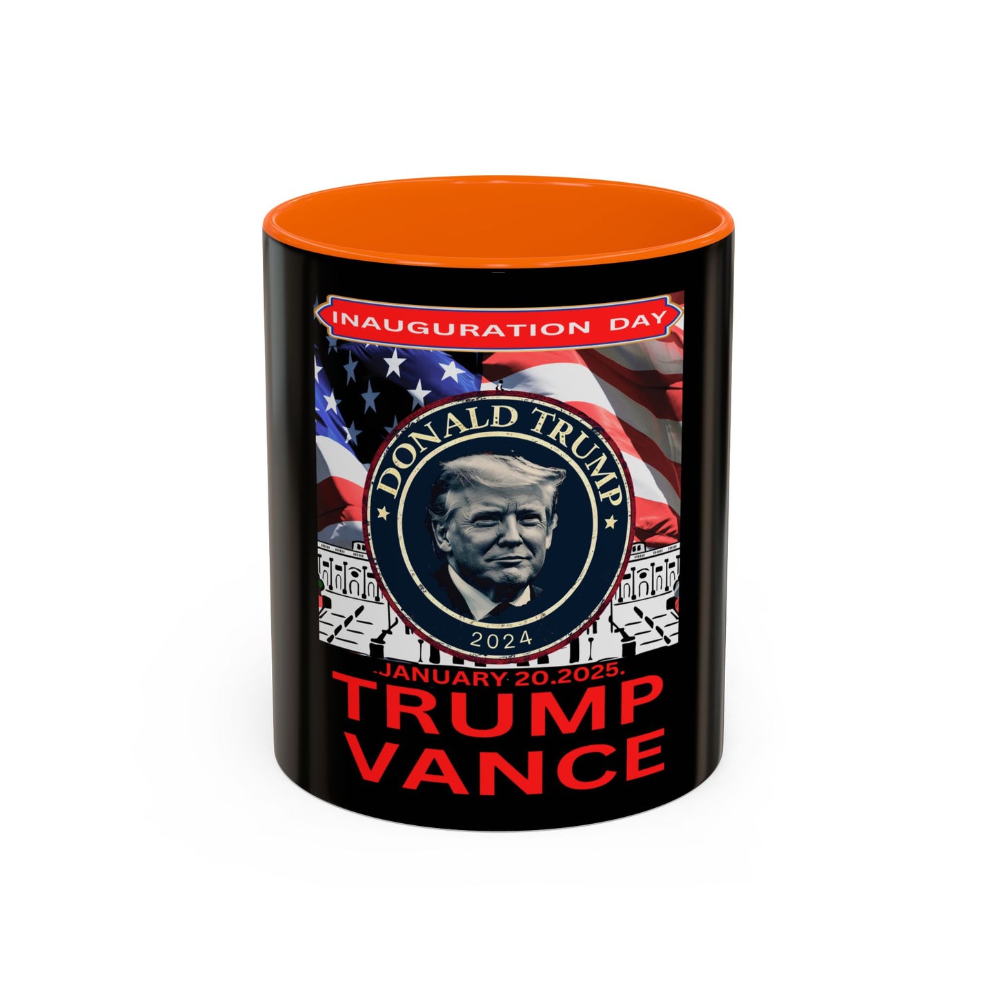 Accent Coffee Mug (11, 15oz) Donald Trump 47th president Inauguration day January 20th 2025 USA