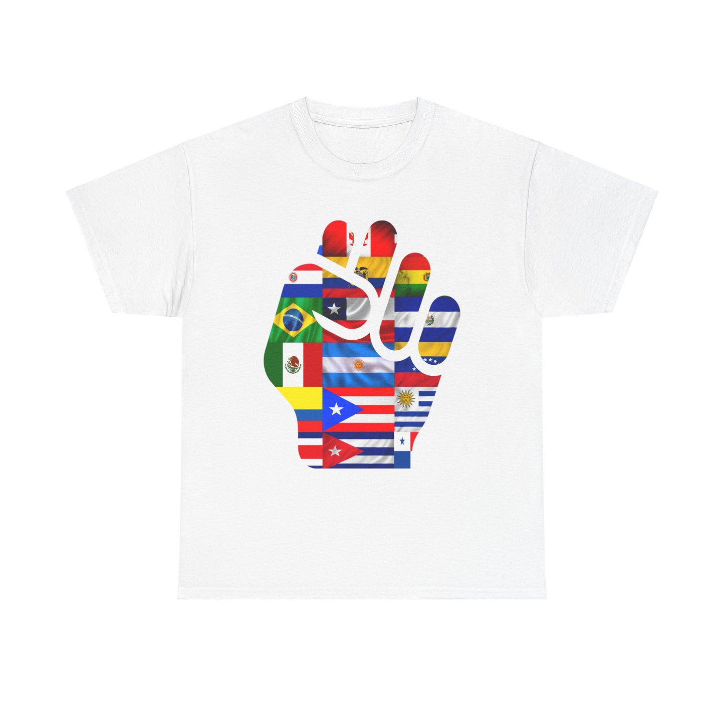 Latinos united hispanic roots and flags anti trump  t shirt 2025