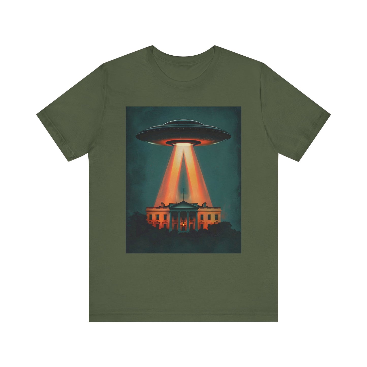 Unisex Jersey Short Sleeve Tee UFO  Aliens invasion Problem solved  for Sci Fi lovers