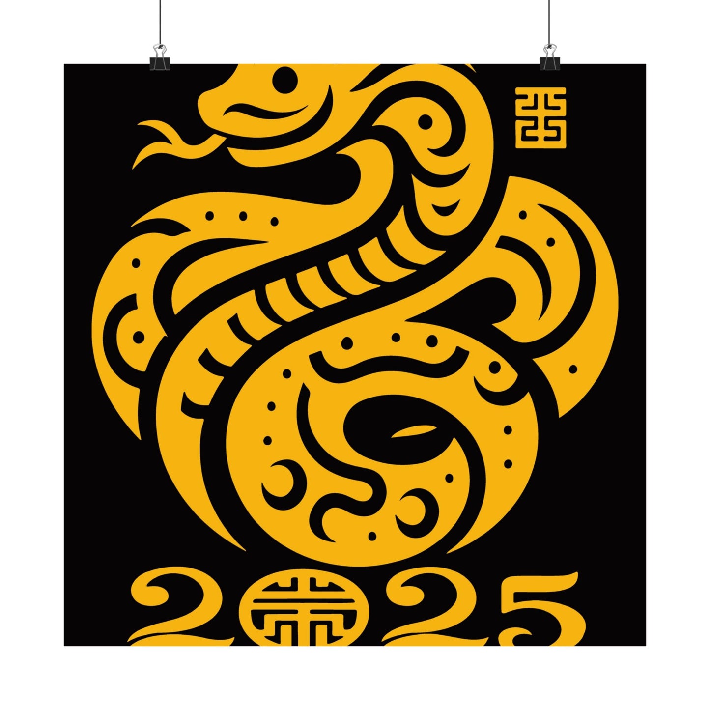 Matte Vertical Posters Chinese new year celebration 2025 year of  Snake chinese lunar year