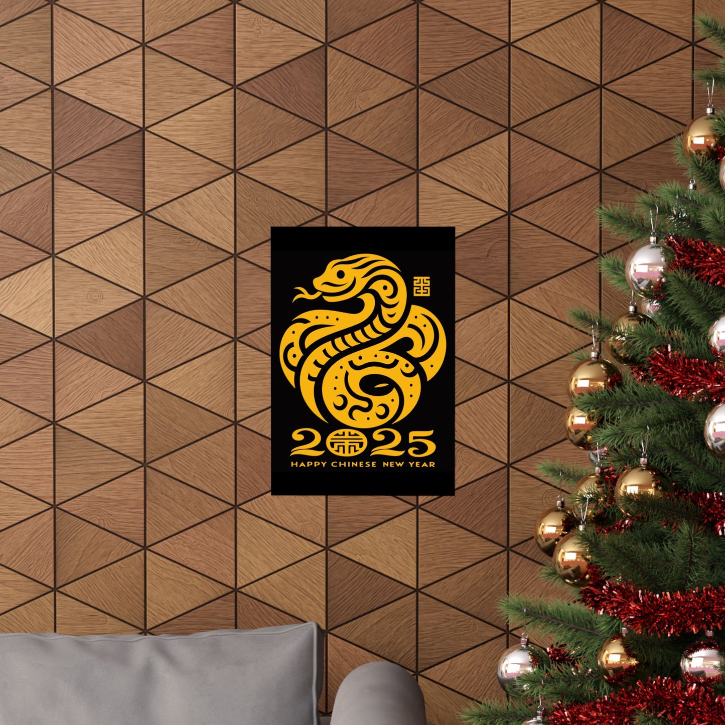 Matte Vertical Posters Chinese new year celebration 2025 year of  Snake chinese lunar year