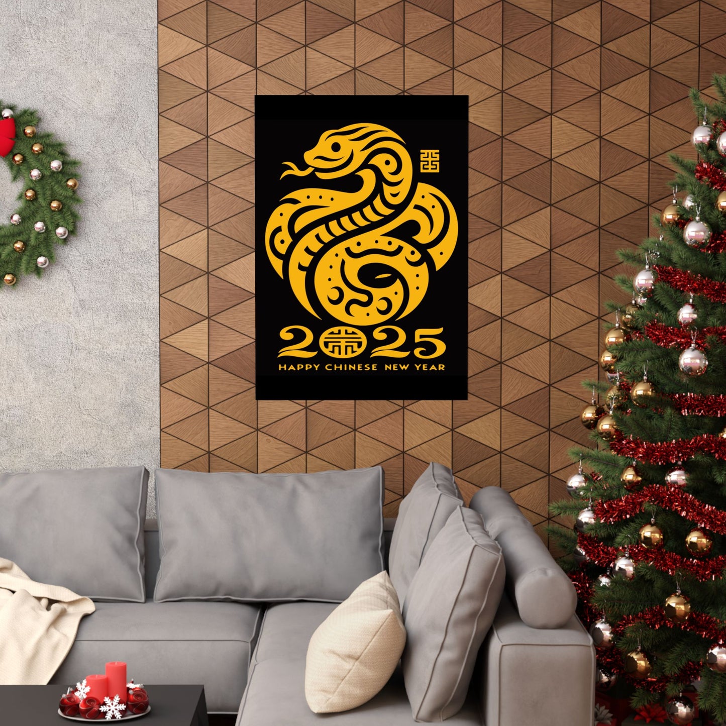 Matte Vertical Posters Chinese new year celebration 2025 year of  Snake chinese lunar year