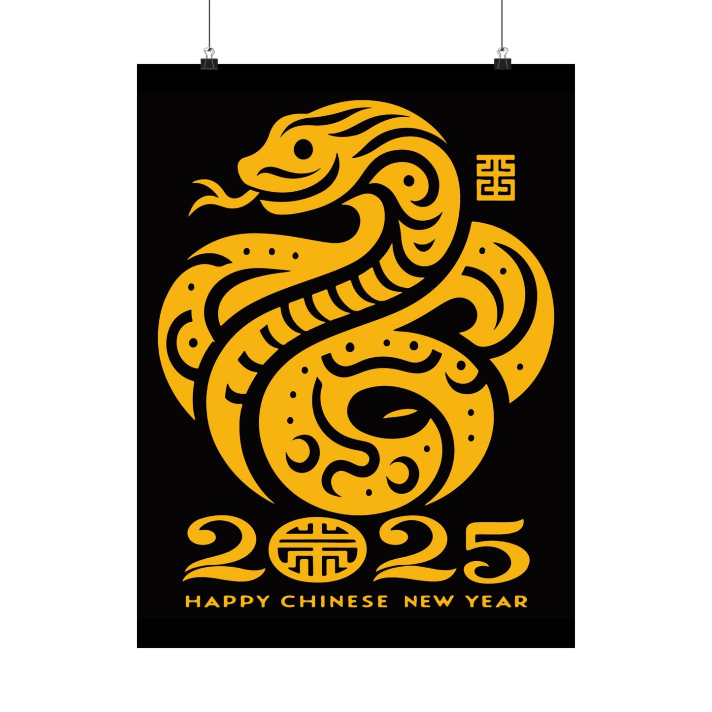 Matte Vertical Posters Chinese new year celebration 2025 year of  Snake chinese lunar year