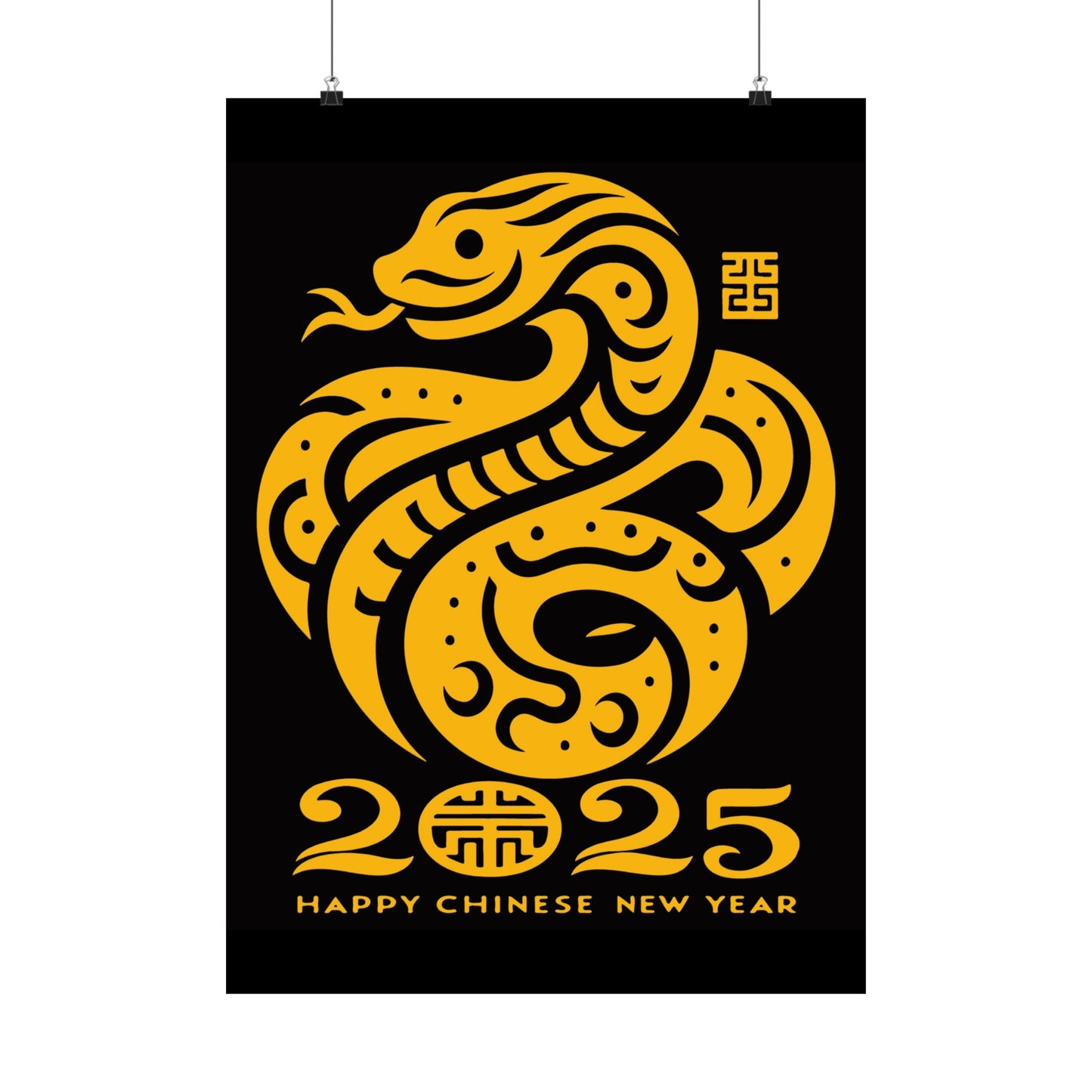 Matte Vertical Posters Chinese new year celebration 2025 year of  Snake chinese lunar year