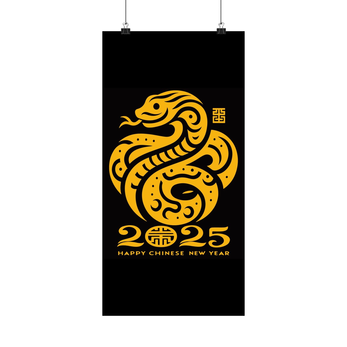 Matte Vertical Posters Chinese new year celebration 2025 year of  Snake chinese lunar year