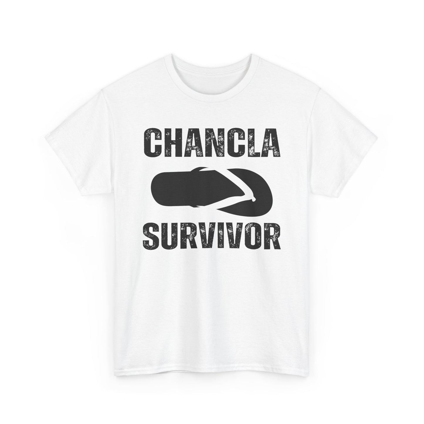 Unisex Heavy Cotton Tee Puertorican Funny Chancla survivor for birthday or mothers day Boricua