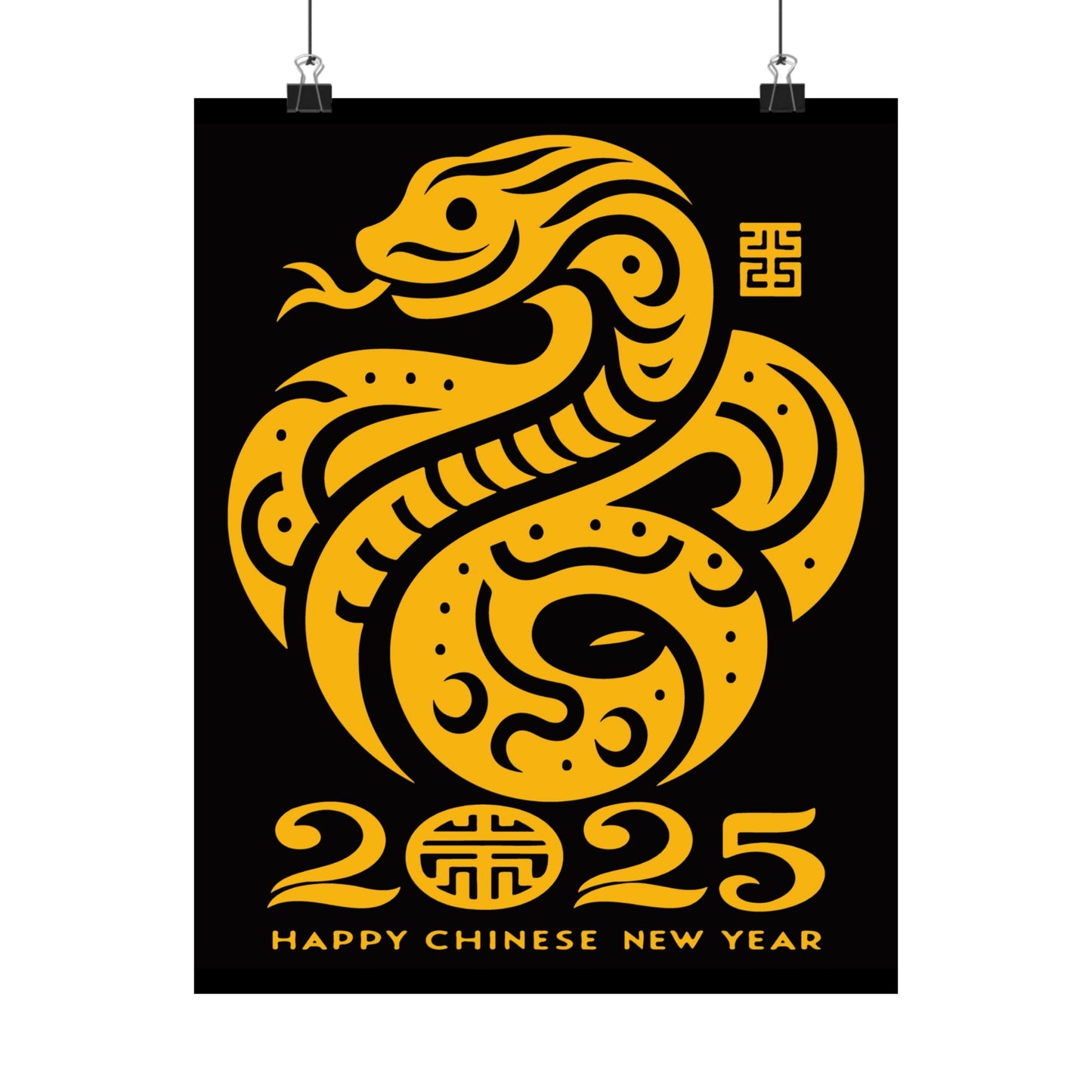 Matte Vertical Posters Chinese new year celebration 2025 year of  Snake chinese lunar year