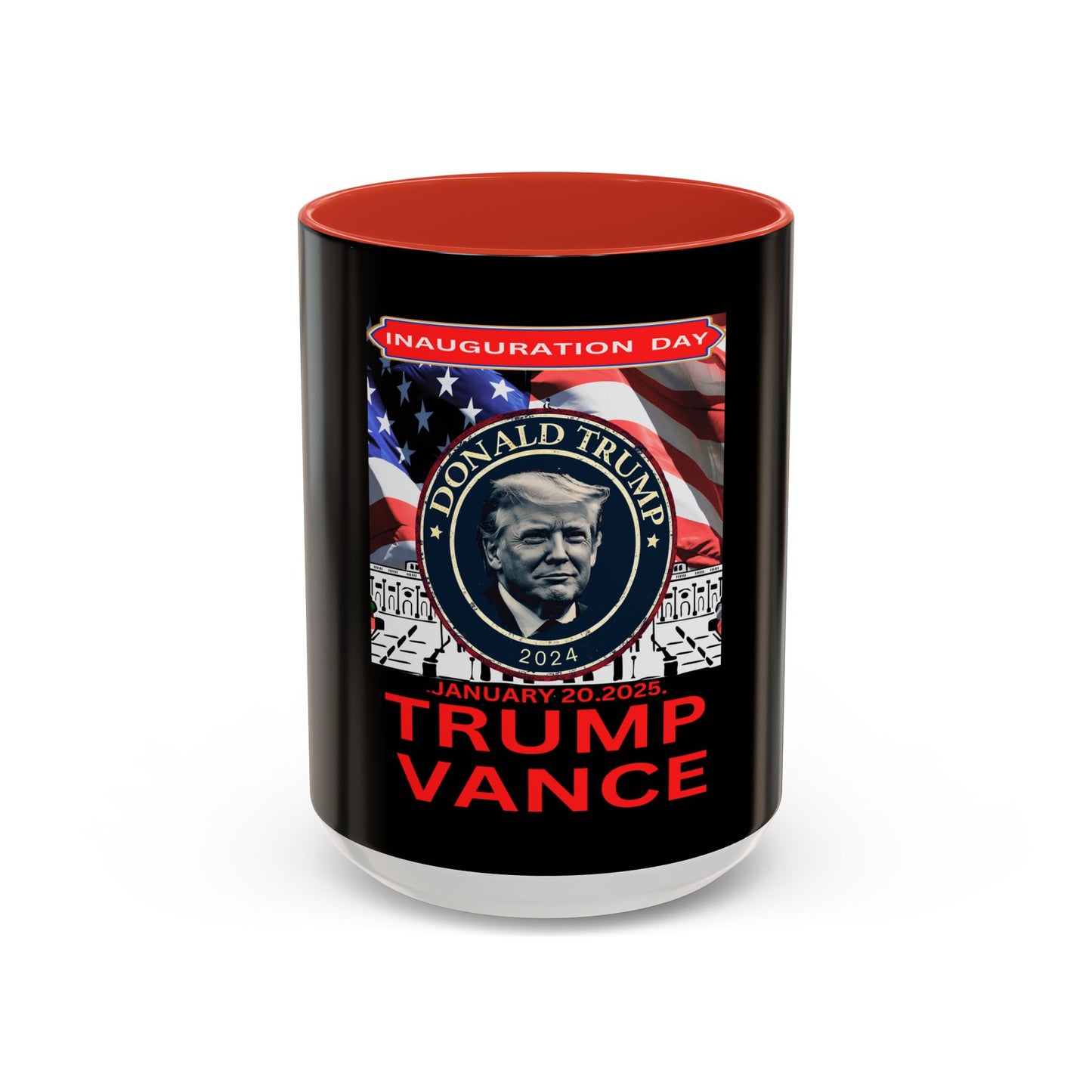 Accent Coffee Mug (11, 15oz) Donald Trump 47th president Inauguration day January 20th 2025 USA